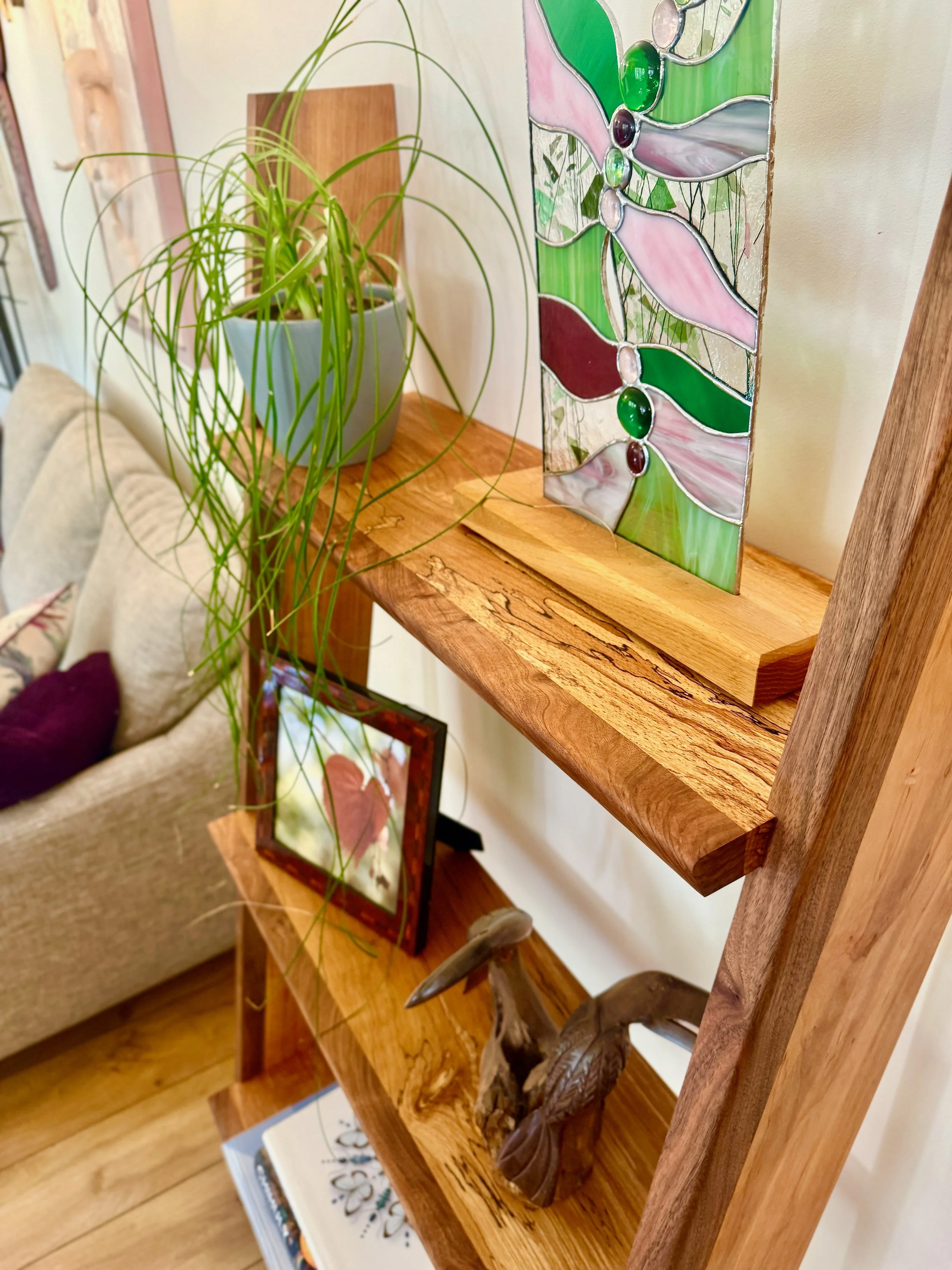 Handmade Furniture Ladder Shelf in situ 3