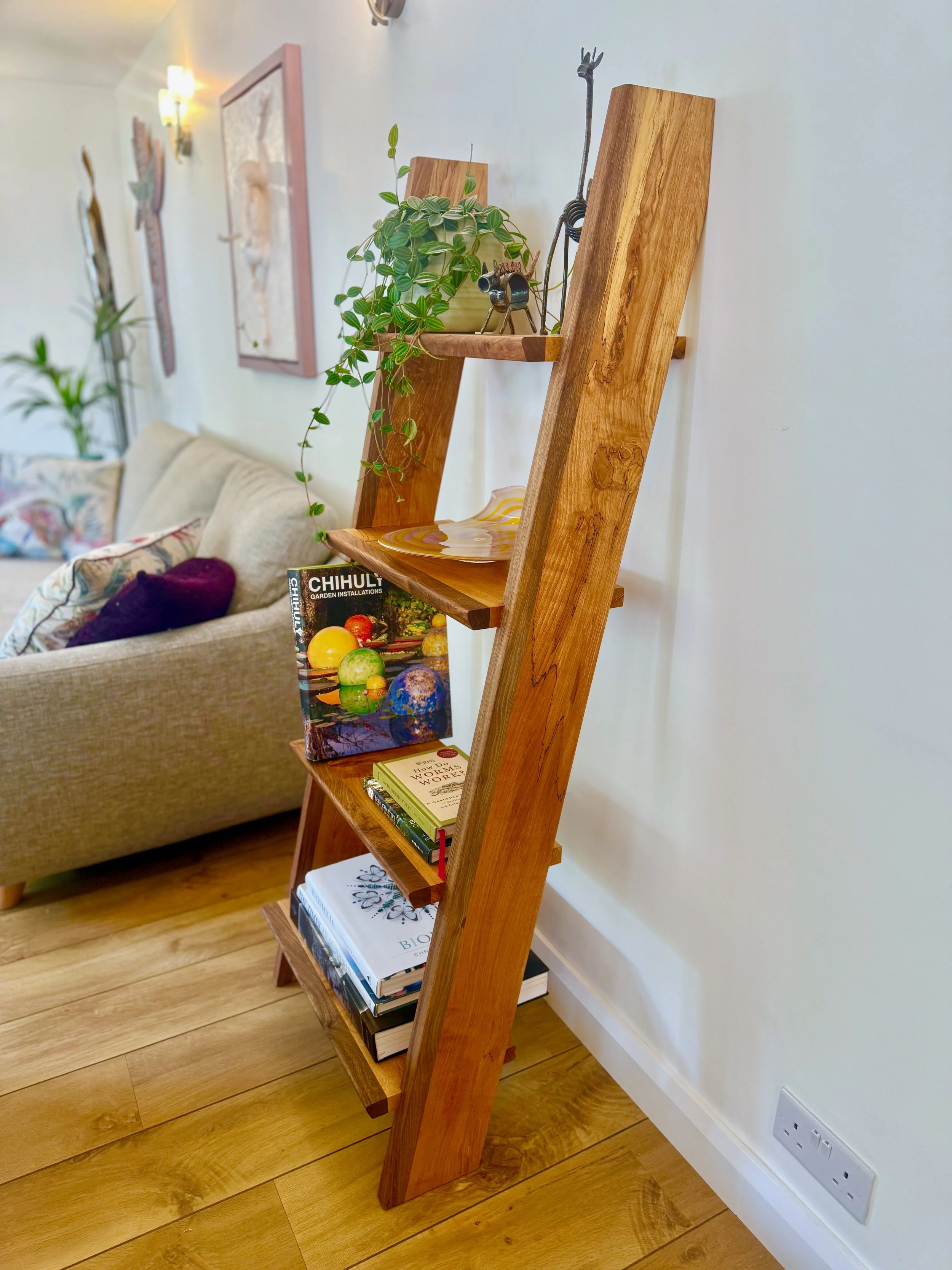 Handmade Furniture 4 Ladder Shelf in situ view 1