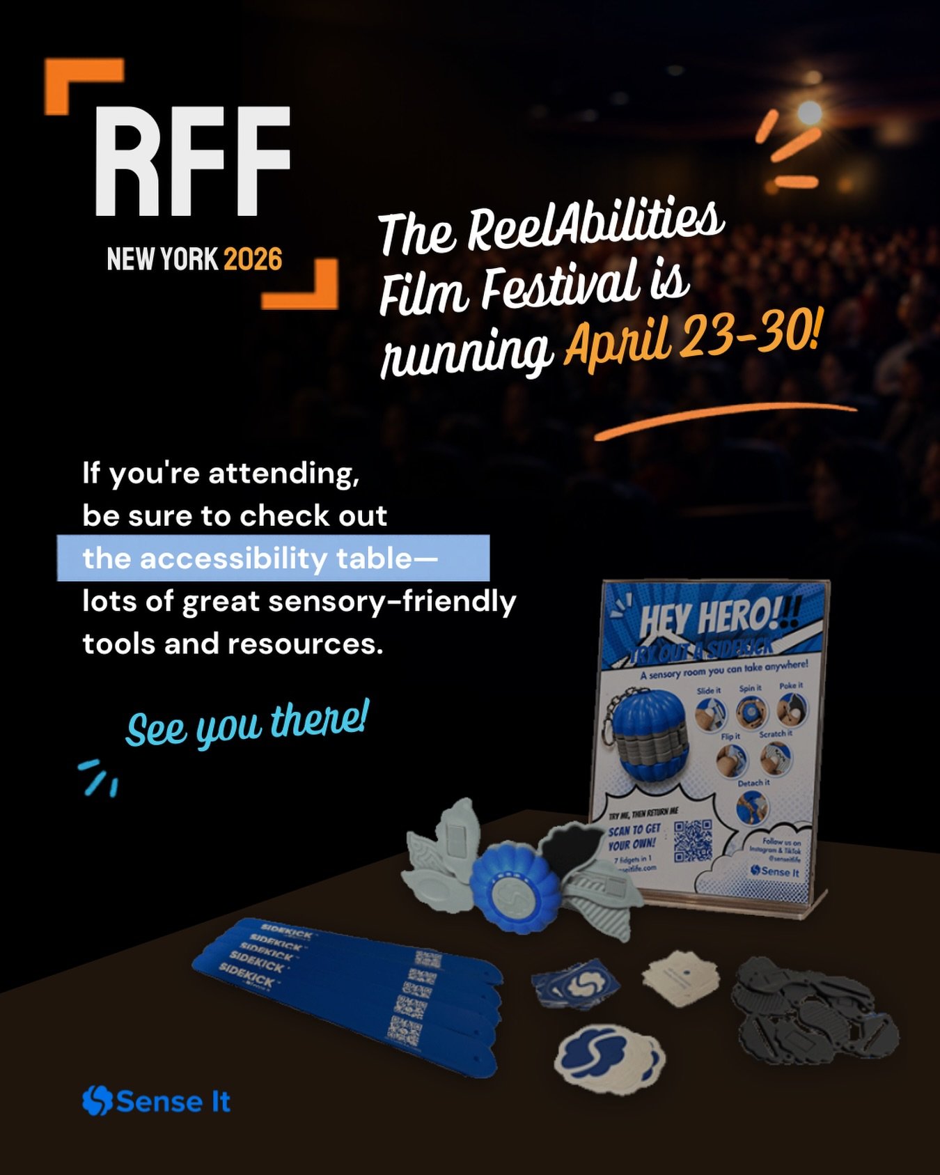 The ReelAbilities Film Festival is running from TODAY through April 30🎬

If you&rsquo;re attending, be sure to check out the accessibility table&mdash;lots of great sensory-friendly tools and resources!

@reelabilitiesny 

#ReelAbilities #Accessibil