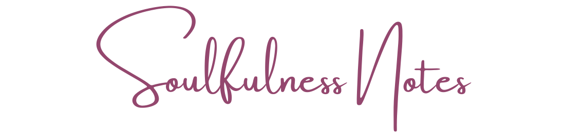 Stylized text reading "Soulfulness Notes" in purple cursive font.
