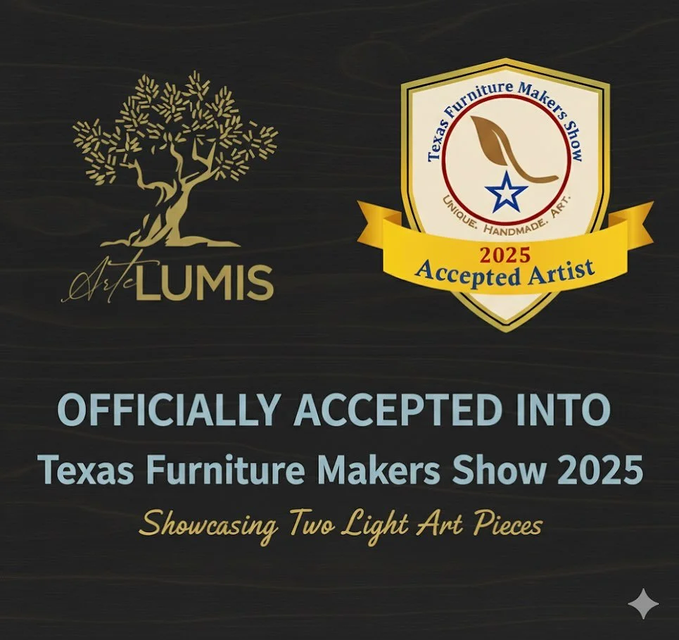 Big news &mdash; I&rsquo;ve been accepted into the 26th Annual Texas Furniture Makers Show! ✨
This juried event brings together the best makers in Texas, and I&rsquo;m honored to exhibit two of my pieces which will also compete for awards.
Show runs 