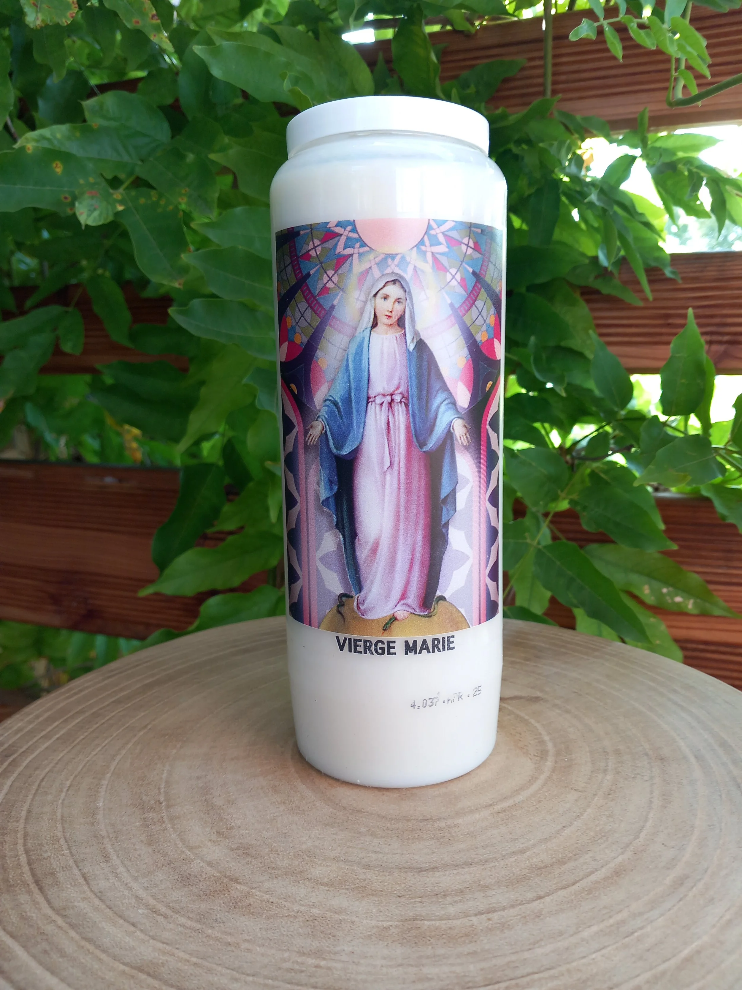 bougie neuvaine avec priere vierge Marie