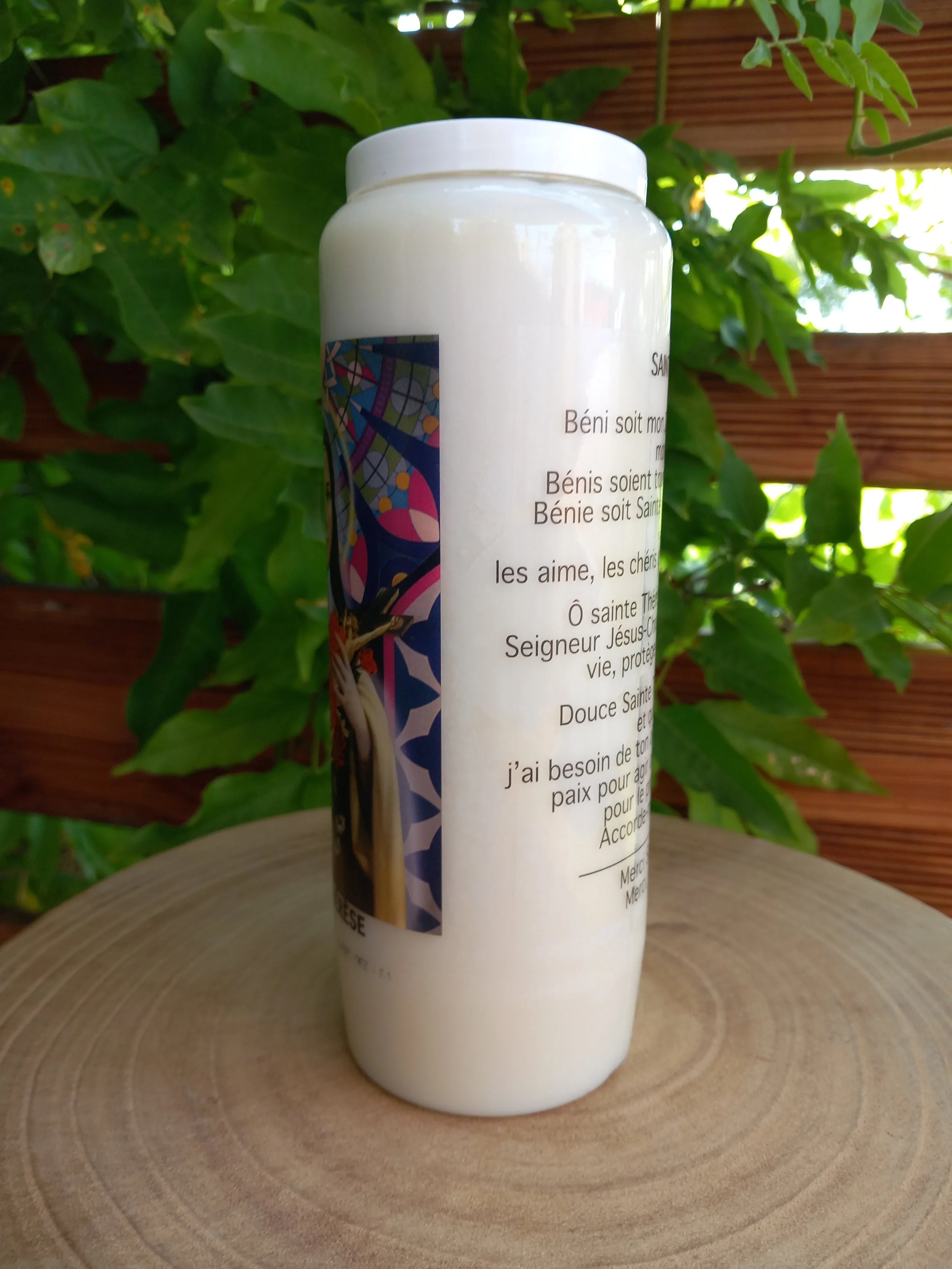 bougie neuvaine avec priere sainte therese