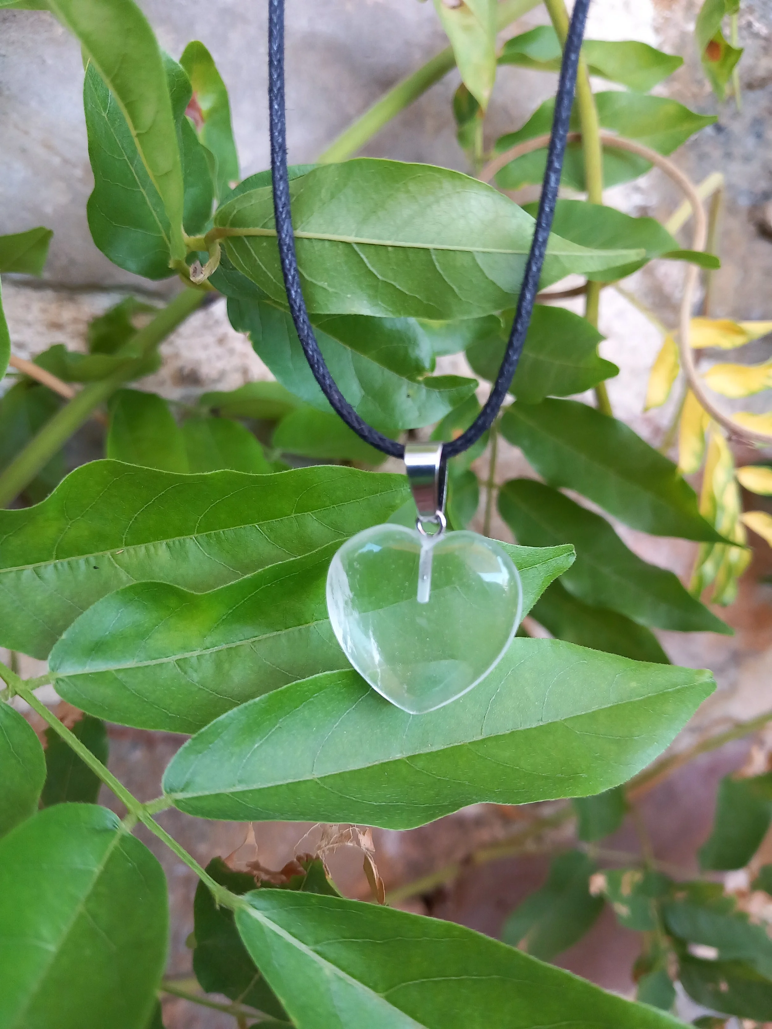 Cristal de Roche - Cœur - Pendentif