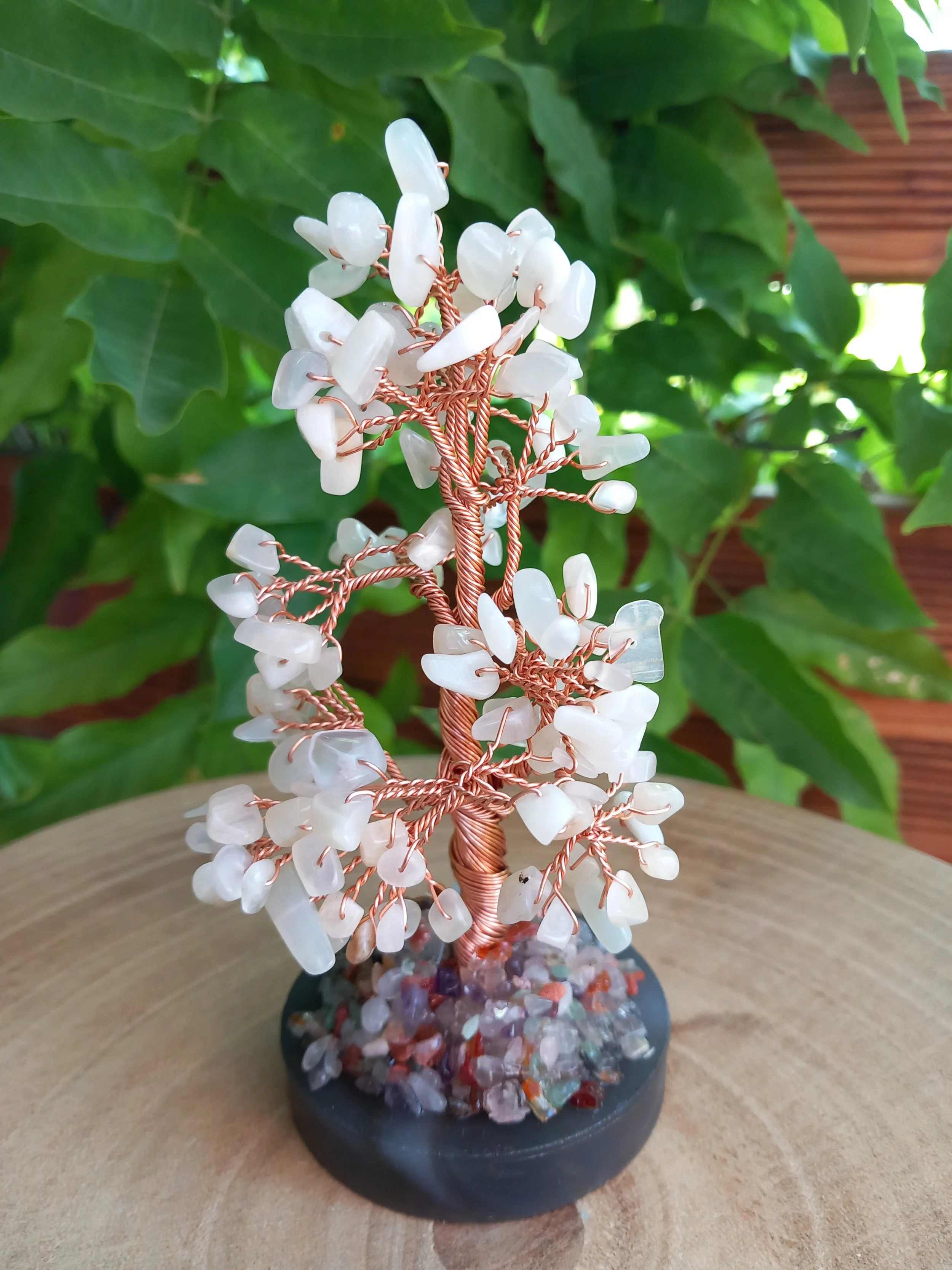 Arbre du Bonheur Pierre de Lune 14 cm