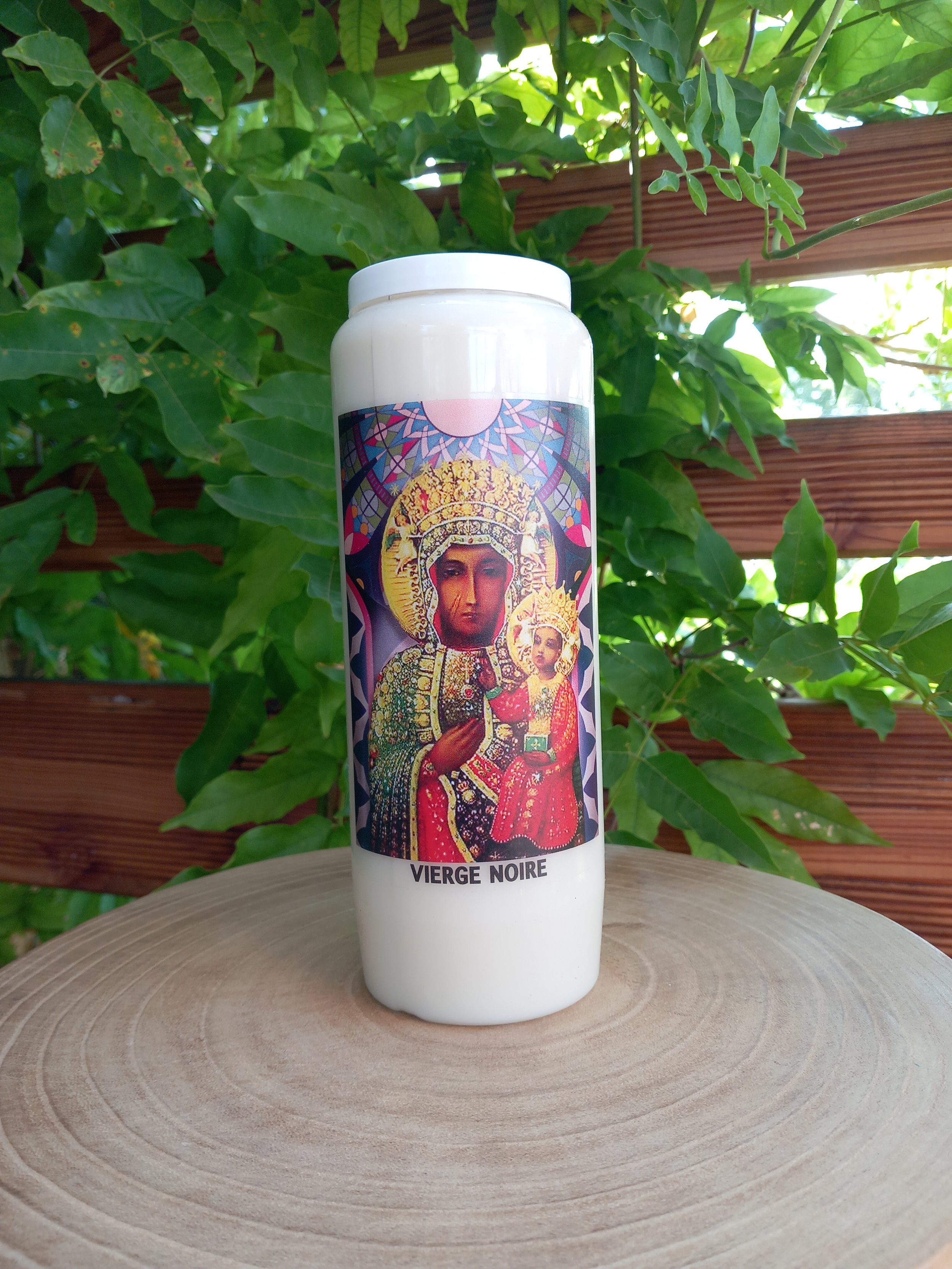 bougie neuvaine vierge noir