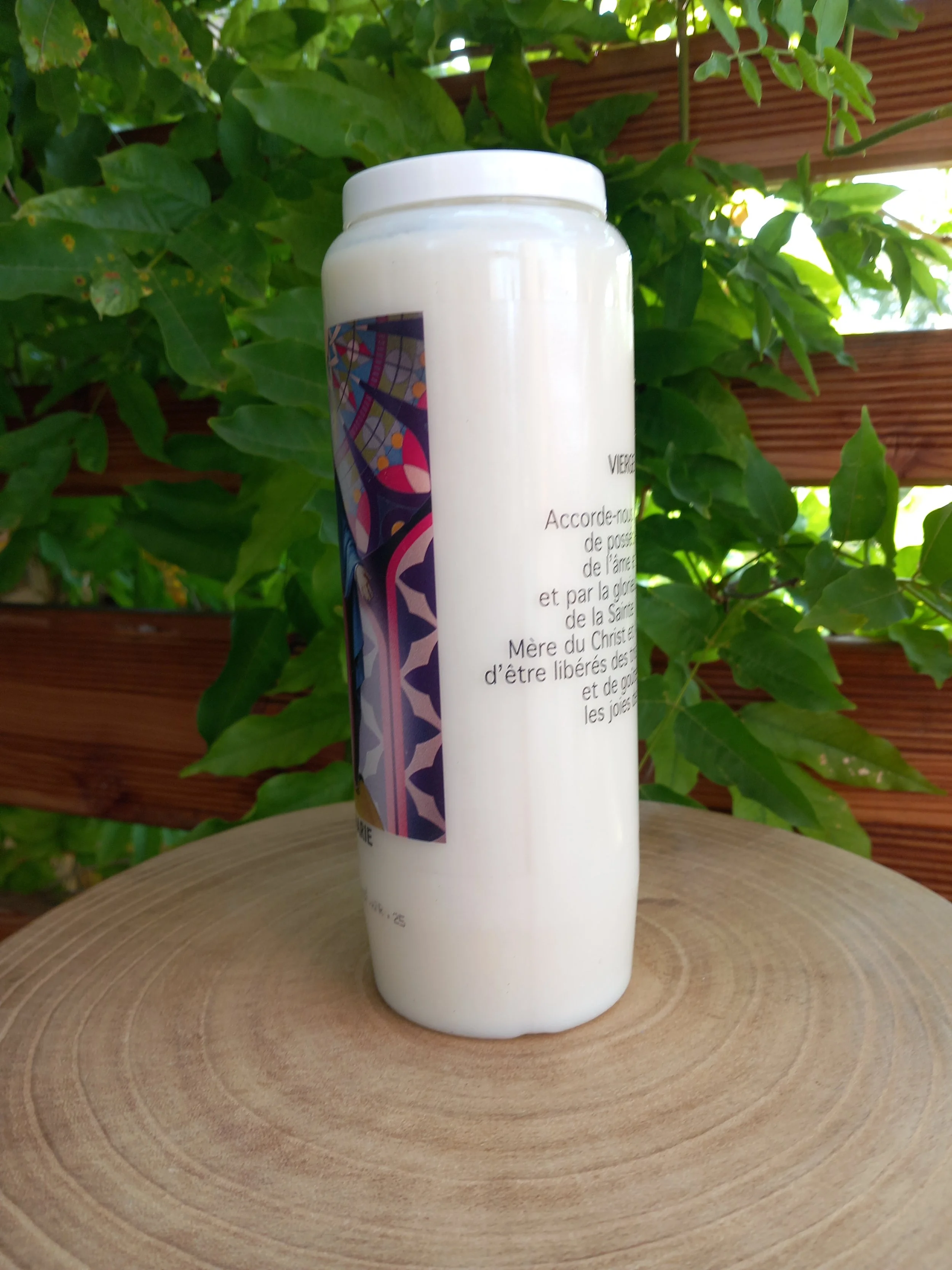 bougie neuvaine avec priere vierge Marie