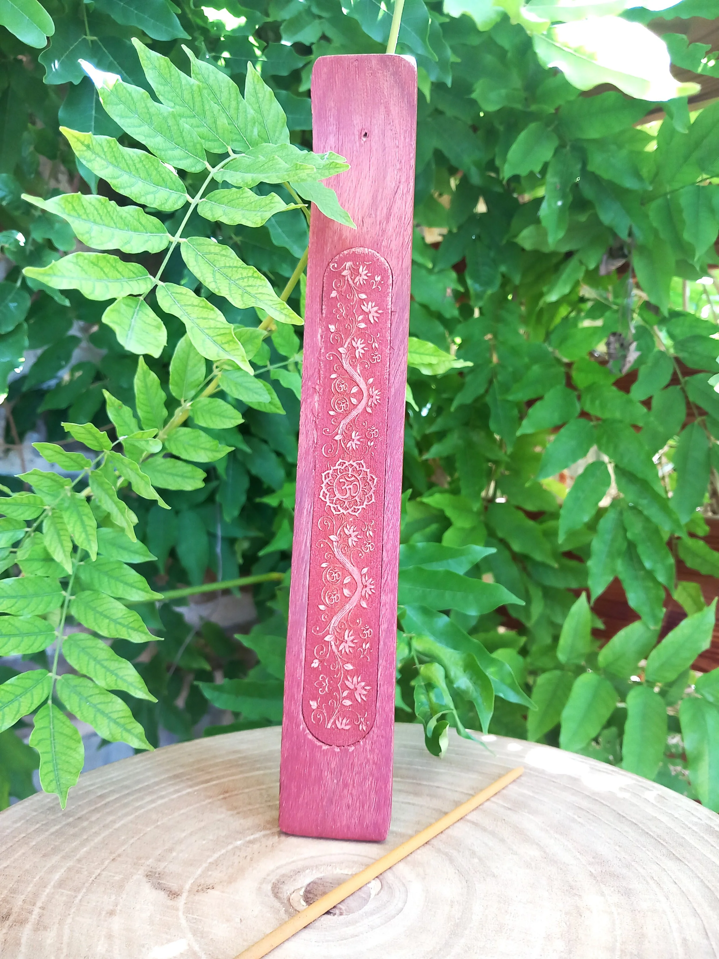 1 Porte-encens batons en bois Om 25 x 4 cm