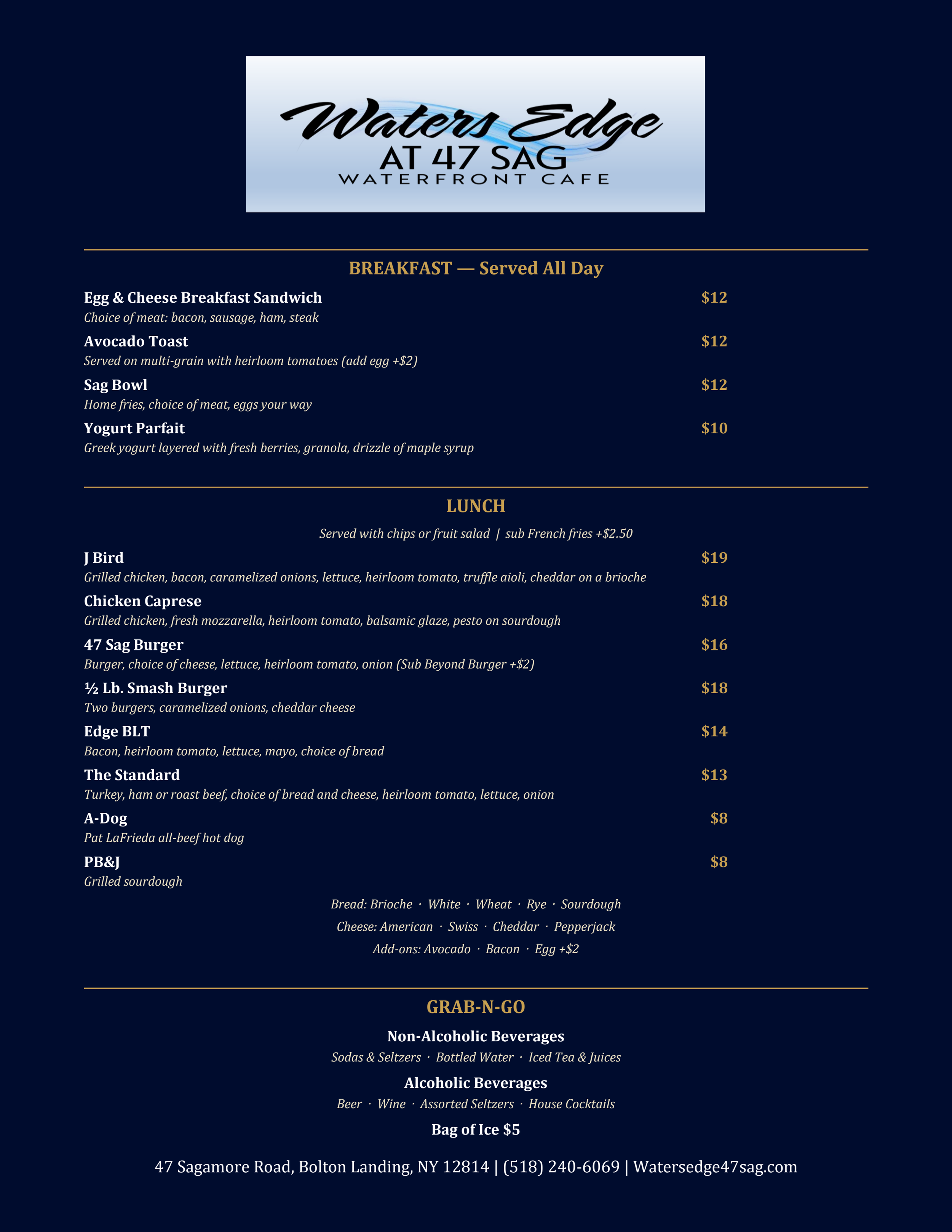 Breakfast | Enjoy Fresh Breakfast Options! — Waters Edge at 47 Sag