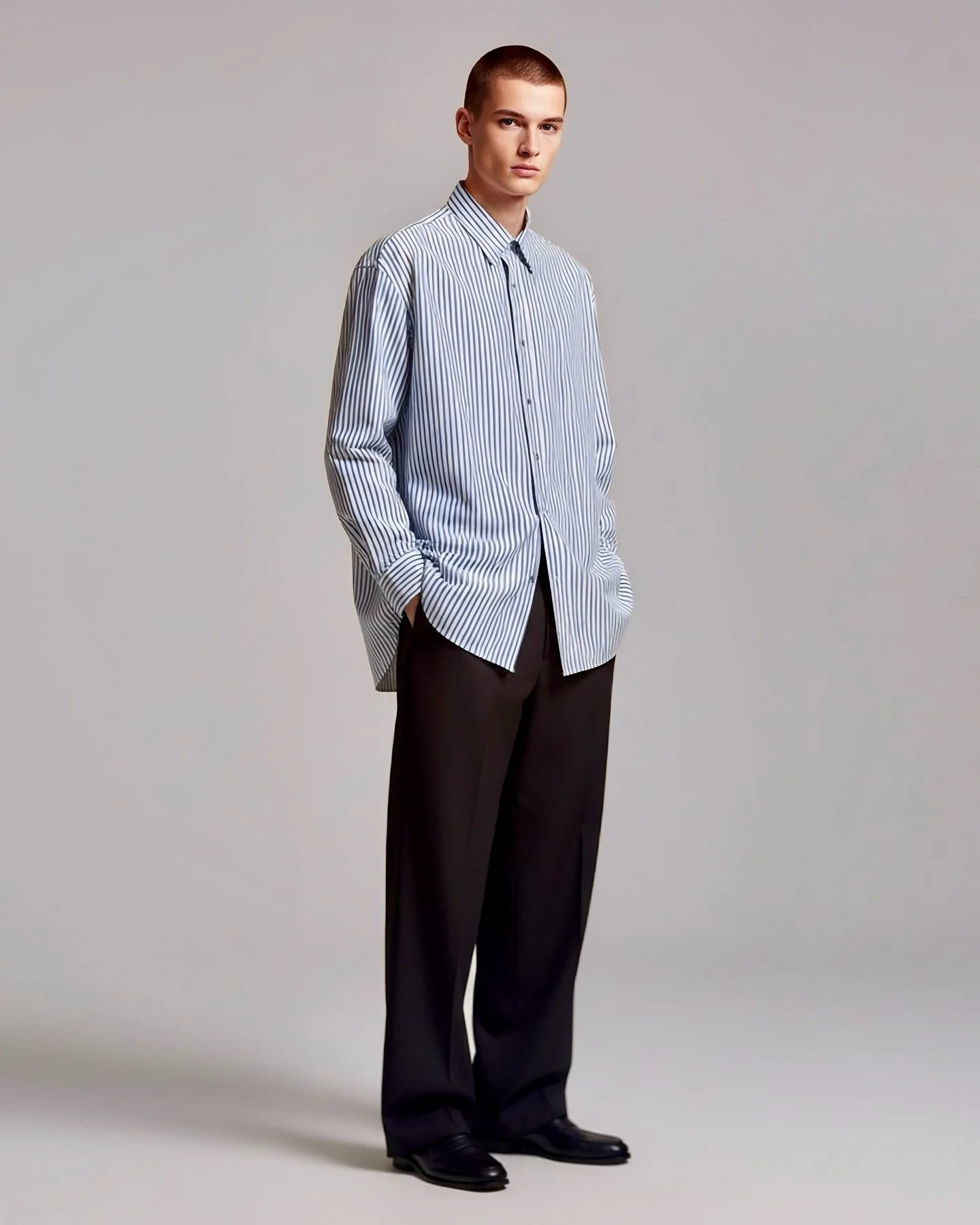 A relaxed stripe shirt with architecture in the collar and calm in the drape made to sharpen wide trousers and soften the day. Quiet, sharp, done. 

Explore our September Collection on mozaiquefashion.com - Link in Bio

#MOZAIQUE #StripedShirt #MensS