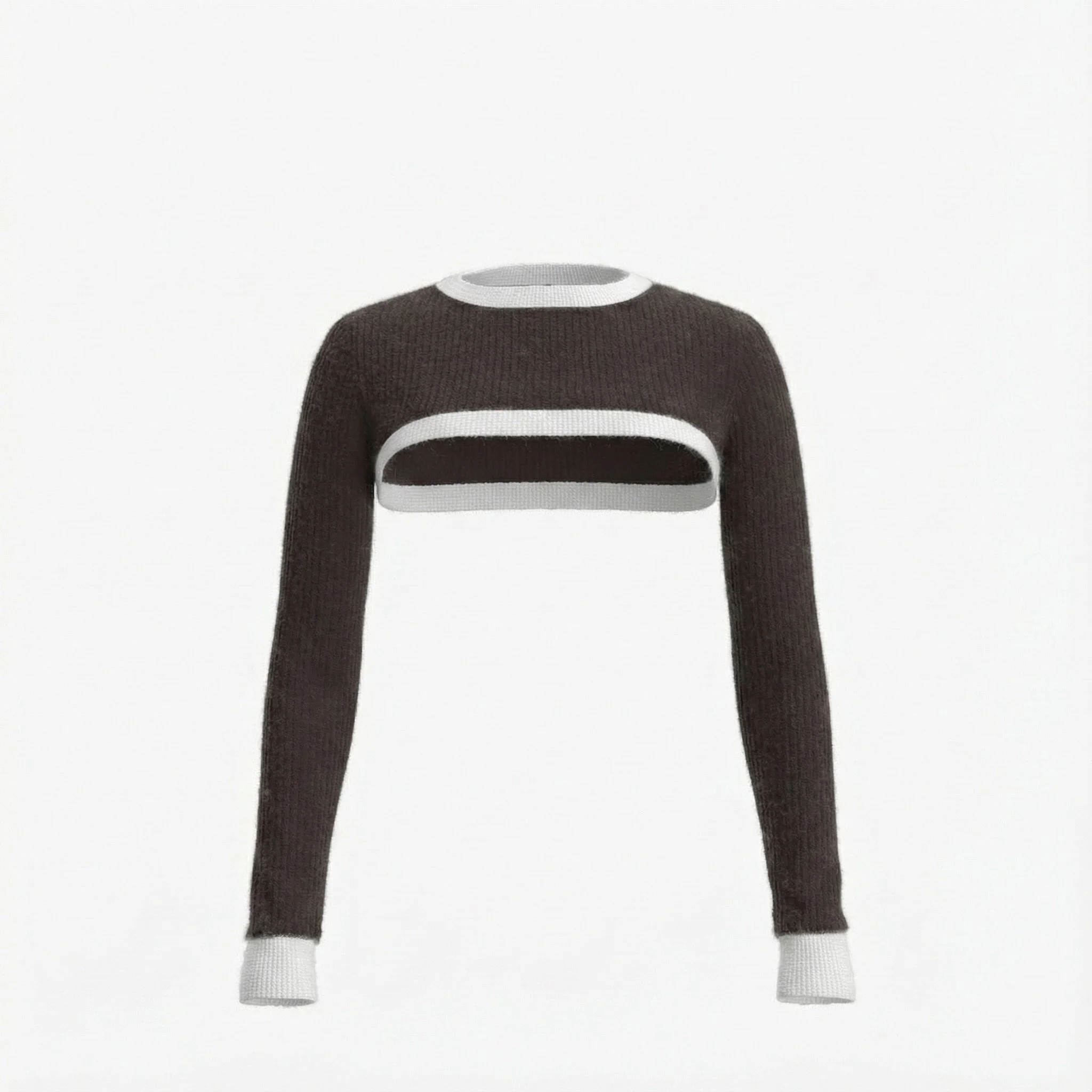 Crewneck Shrug Knit Top