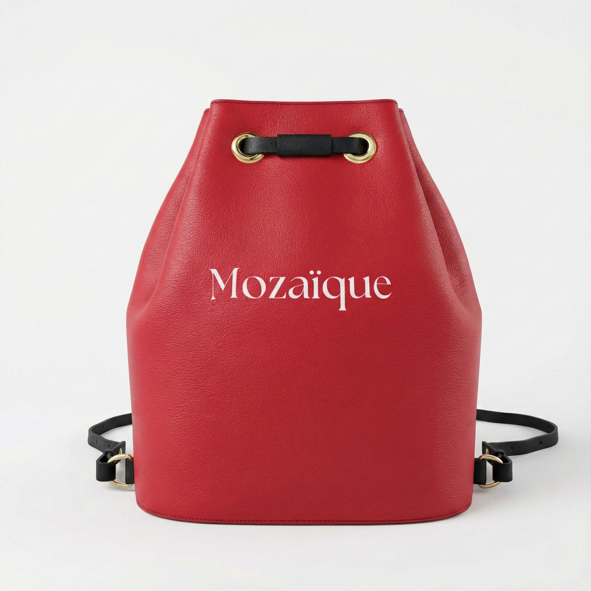 Nappa Leather Drawstring Bucket Backpack