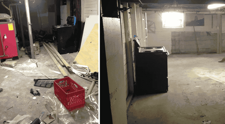 Basement clutter cleared in Greenville, SC