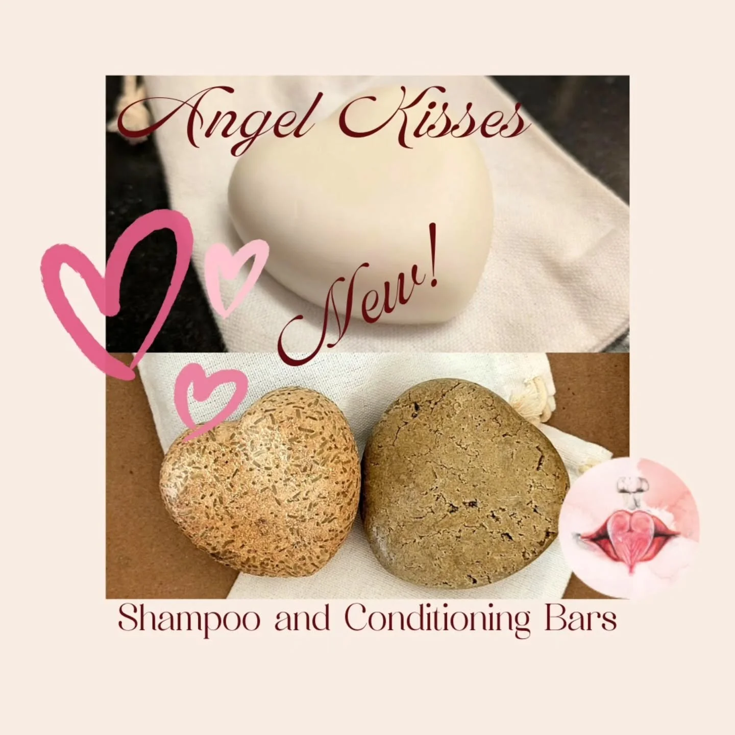 My new custom order shampoo and conditioning bars are here! 💕 

angel's hair shampoo bar

kiss my head conditioning bar

Key ingredients are lemongrass, shikaki, jojoba, quinoa, rosemary, lavender, chickweed and other plants oils and scents you choo