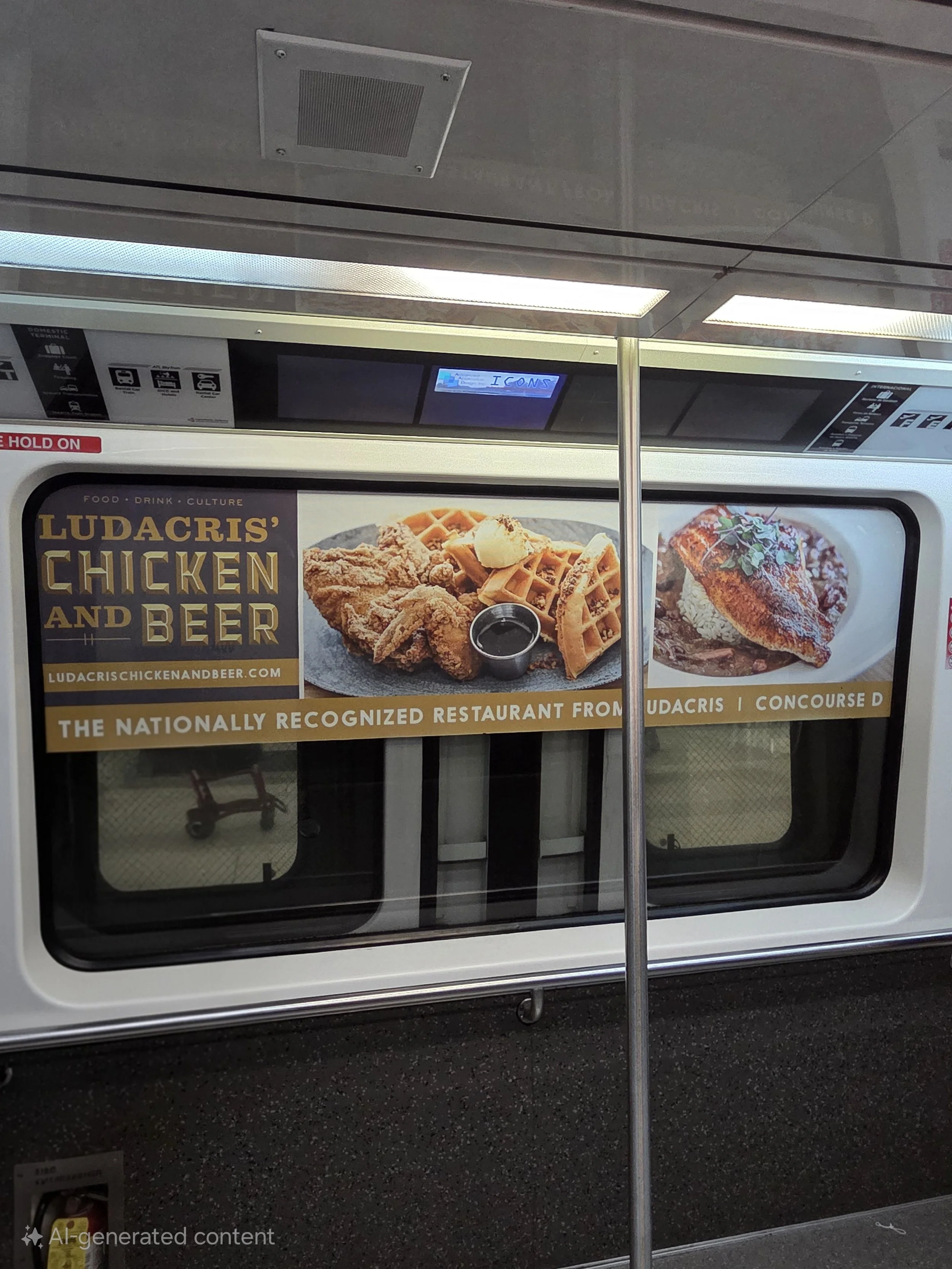 Ludacris' Chicken and Beer add at Atlanta's Jackson-Hartsfield Airport.