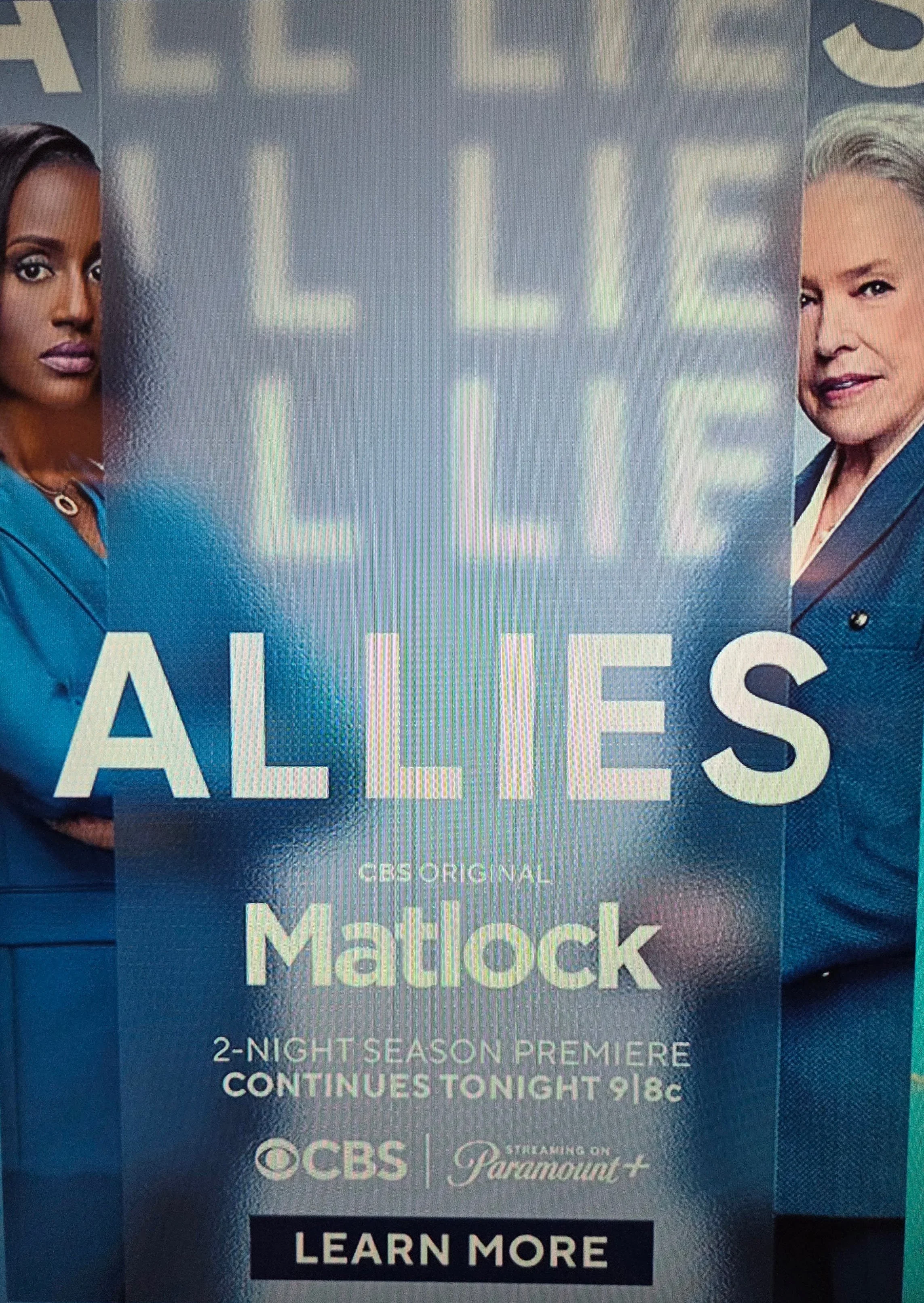 Streaming ad for CBS TV show “Matlock.” 