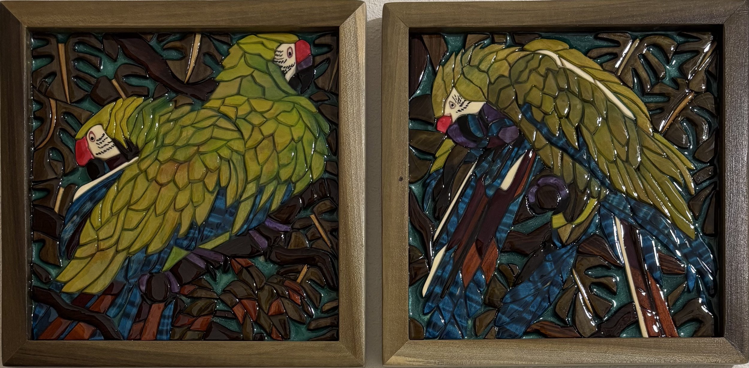 The Rain Forest: Diptych 10" x 10" each