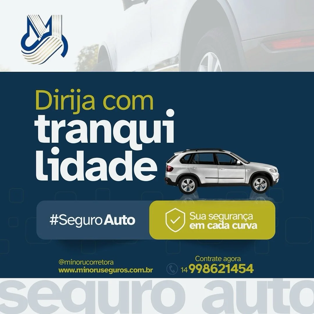 🚗✨ Com o Seguro Auto Minoru, voc&ecirc; dirige com tranquilidade sabendo que seu carro est&aacute; protegido em qualquer situa&ccedil;&atilde;o.
Mais seguran&ccedil;a, menos preocupa&ccedil;&otilde;es. ✅

📞 Fale com a gente: (14) 99862-1454
🌐 www.