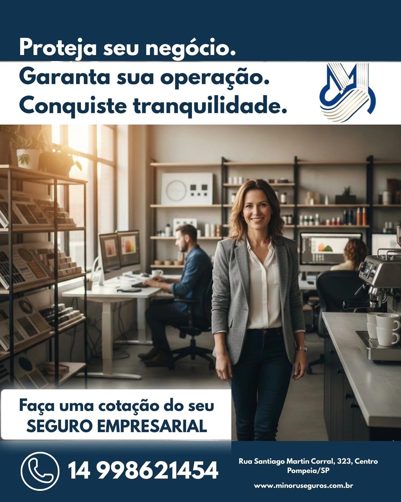 Seu neg&oacute;cio &eacute; um patrim&ocirc;nio constru&iacute;do com trabalho, esfor&ccedil;o e dedica&ccedil;&atilde;o.
E para manter tudo funcionando com seguran&ccedil;a, o Seguro Empresarial &eacute; essencial. 🔐🏢

Ele protege contra:
✔ Inc&ec