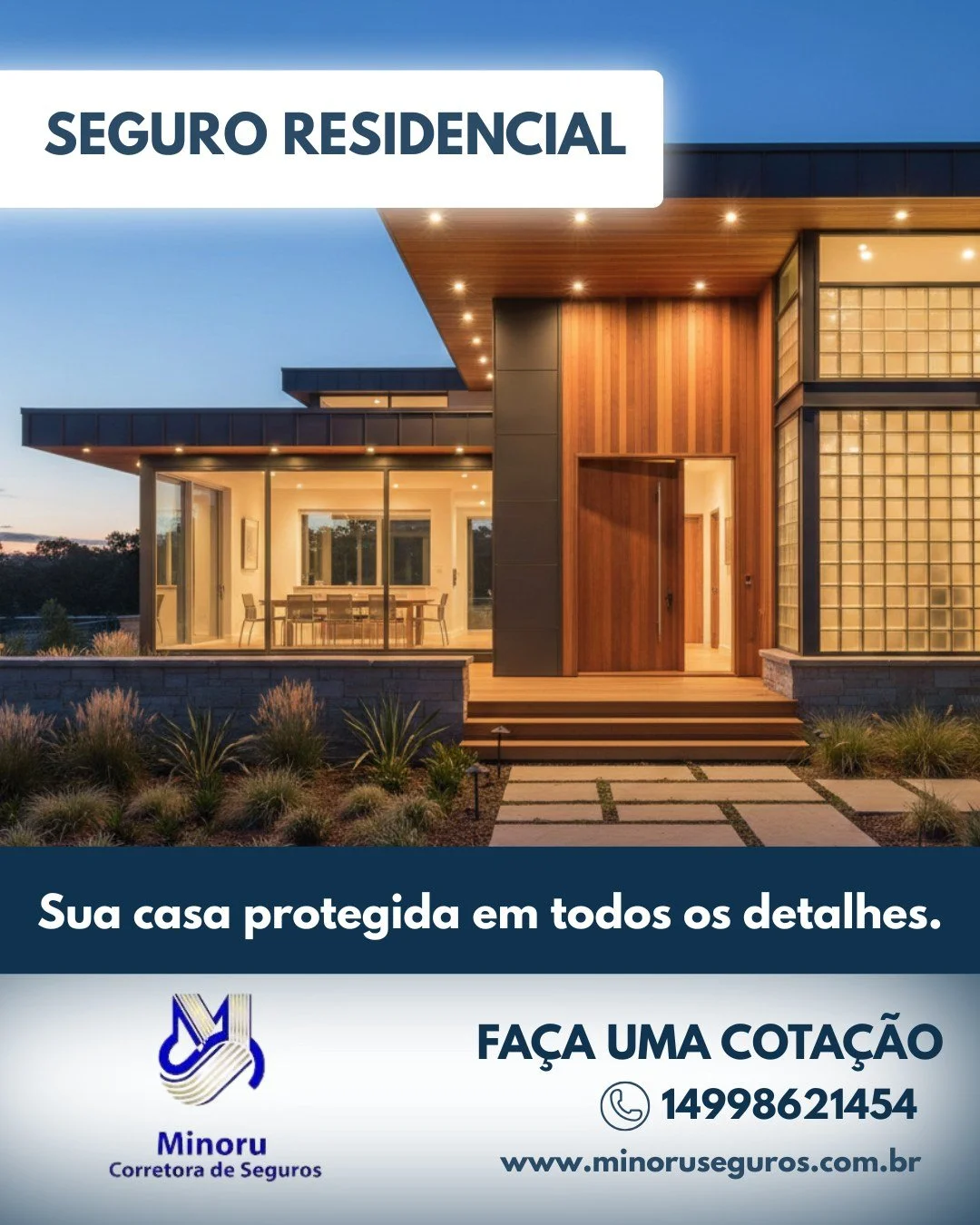 Seguro residencial vai muito al&eacute;m de inc&ecirc;ndio.
Ele protege seu lar, seus bens e sua tranquilidade.

Fa&ccedil;a uma cota&ccedil;&atilde;o 
📲 (14) 998621454

📍Rua Santiago Martin Corral, 323, Centro
www.minoruseguros.com.br
#SeguroResid