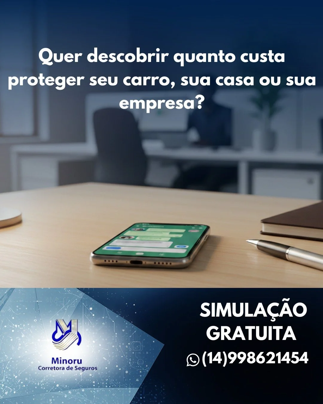 Quer descobrir quanto custa proteger seu carro, sua casa ou sua empresa?

📲 A Minoru faz simula&ccedil;&atilde;o gratuita e sem compromisso.

Clique no WhatsApp e fale com a gente.

#Cota&ccedil;&atilde;oDeSeguro #minorucorretora