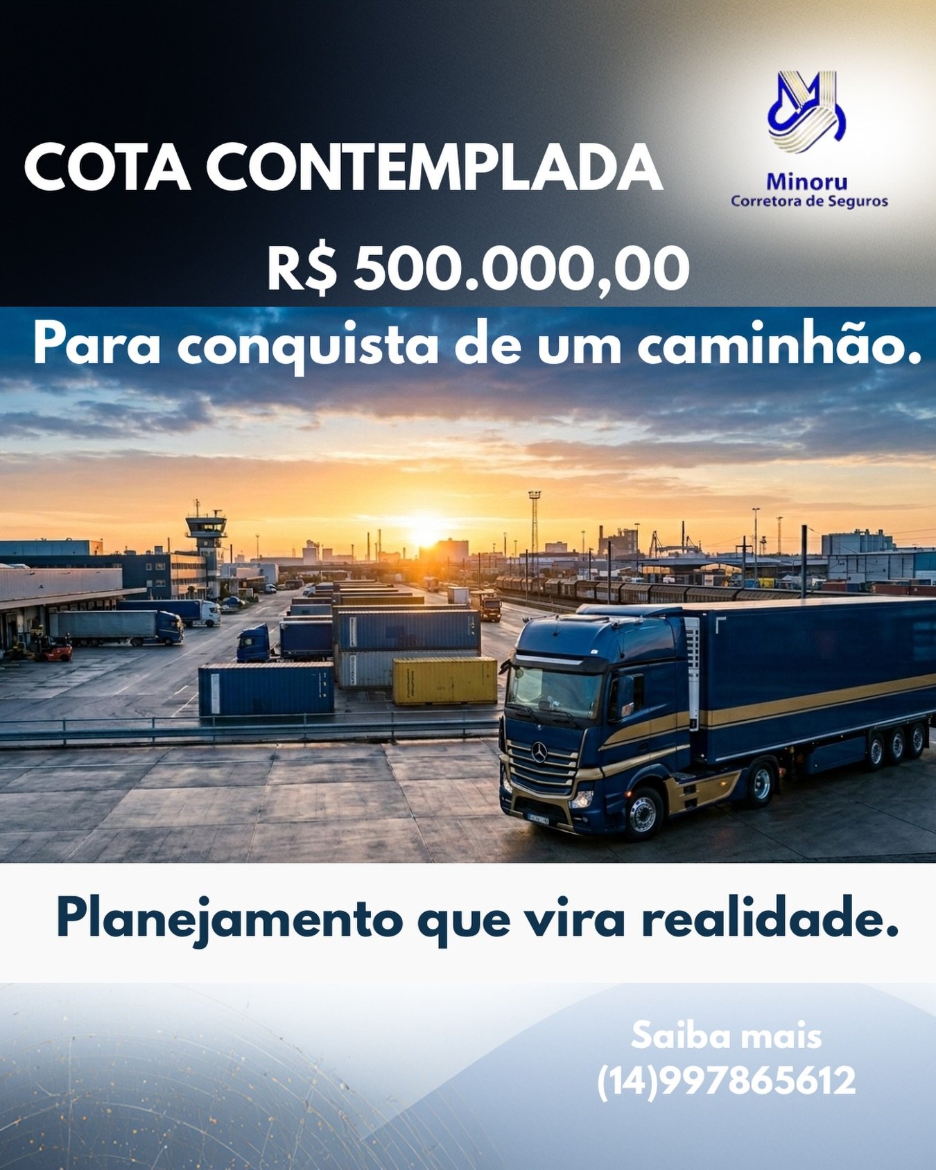 Mais uma conquista realizada com planejamento e estrat&eacute;gia. 🚛✨

Uma cota de R$ 500 mil foi contemplada para aquisi&ccedil;&atilde;o de caminh&atilde;o.

O cons&oacute;rcio &eacute; uma das formas mais inteligentes de investir e crescer, espec