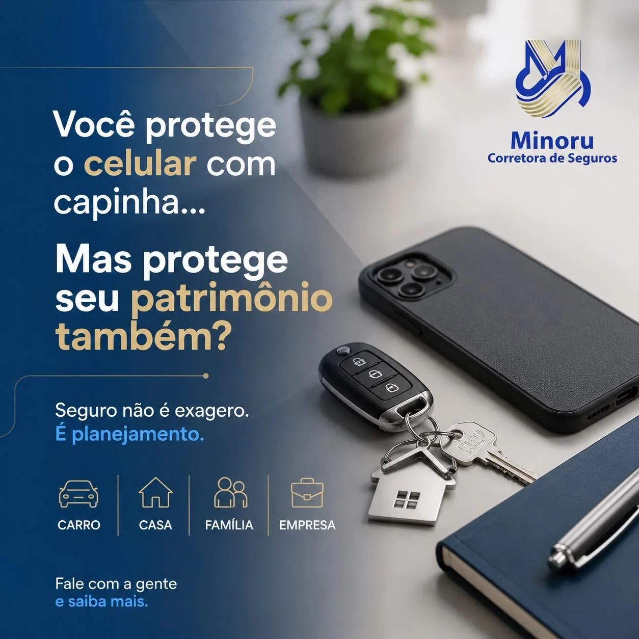 A gente se preocupa em proteger pequenas coisas do dia a dia&hellip;

Mas muitas vezes deixa desprotegido aquilo que levou anos para conquistar.

🚗 carro
🏠 casa
👨&zwj;👩&zwj;👧 fam&iacute;lia
💼 empresa

Seguro n&atilde;o &eacute; exagero.
&Eacute