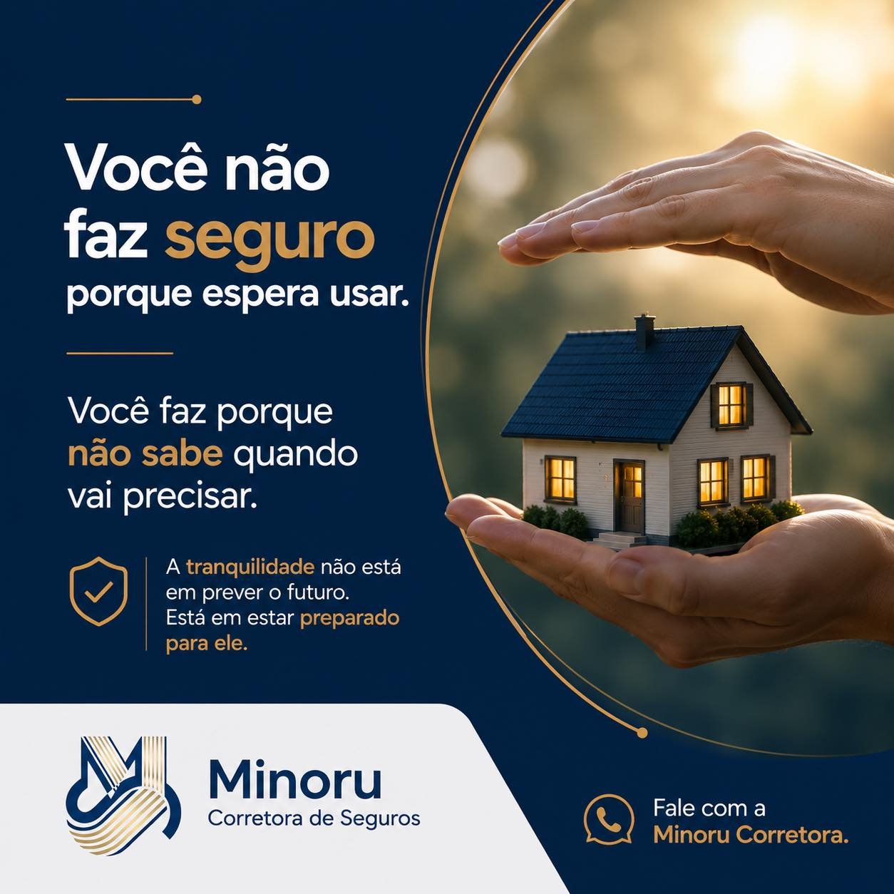 Voc&ecirc; n&atilde;o faz seguro porque espera usar.

Voc&ecirc; faz porque n&atilde;o sabe quando vai precisar.

A tranquilidade n&atilde;o est&aacute; em prever o futuro. Est&aacute; em estar preparado para ele.

Seja para proteger seu ve&iacute;cu