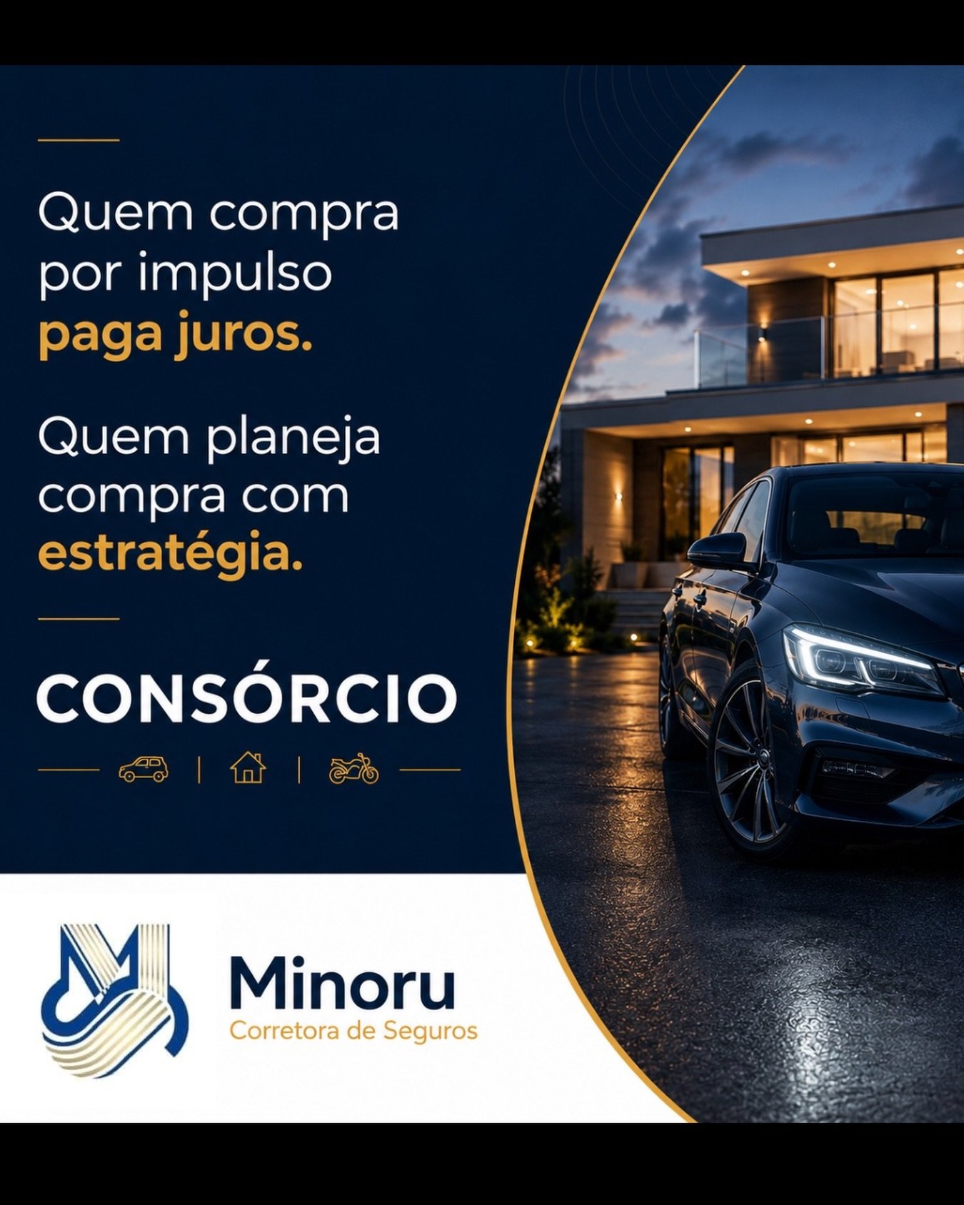 Cons&oacute;rcio n&atilde;o &eacute; sobre esperar. &Eacute; sobre fazer escolhas mais inteligentes.

Quem compra por impulso, muitas vezes paga juros altos. Quem planeja, conquista seus objetivos com estrat&eacute;gia, organiza&ccedil;&atilde;o e ma