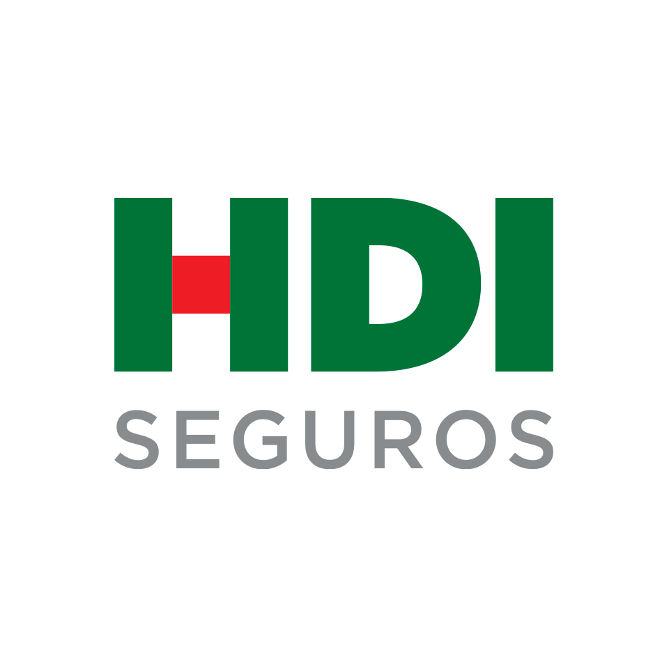 Logotipo da HDI Seguros com letras verdes e cinza, e detalhes em vermelho.