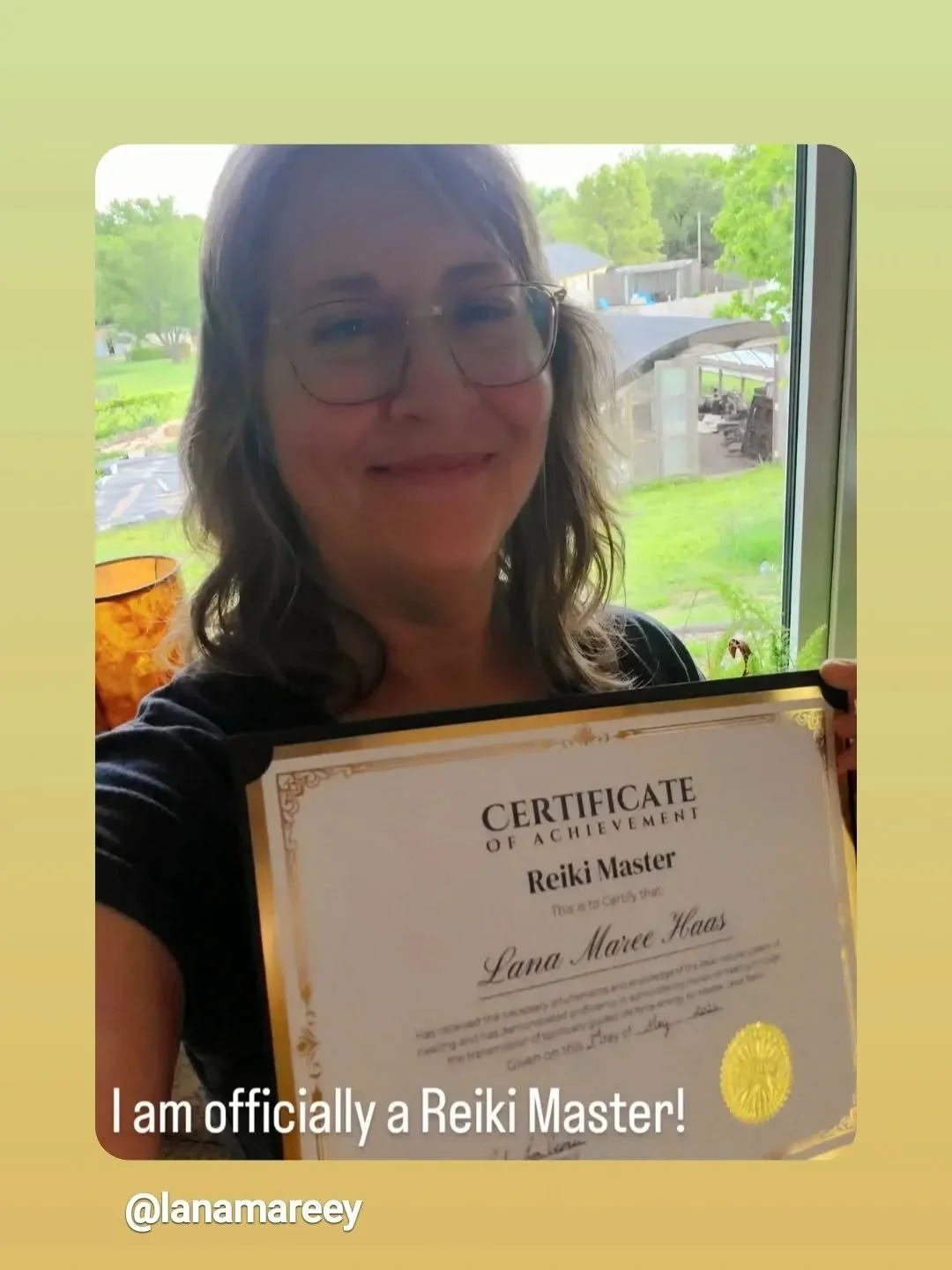 I am officially a Reiki Master! Thanks to Codie Lea at @sacredcreationskc 💜🙏🏼