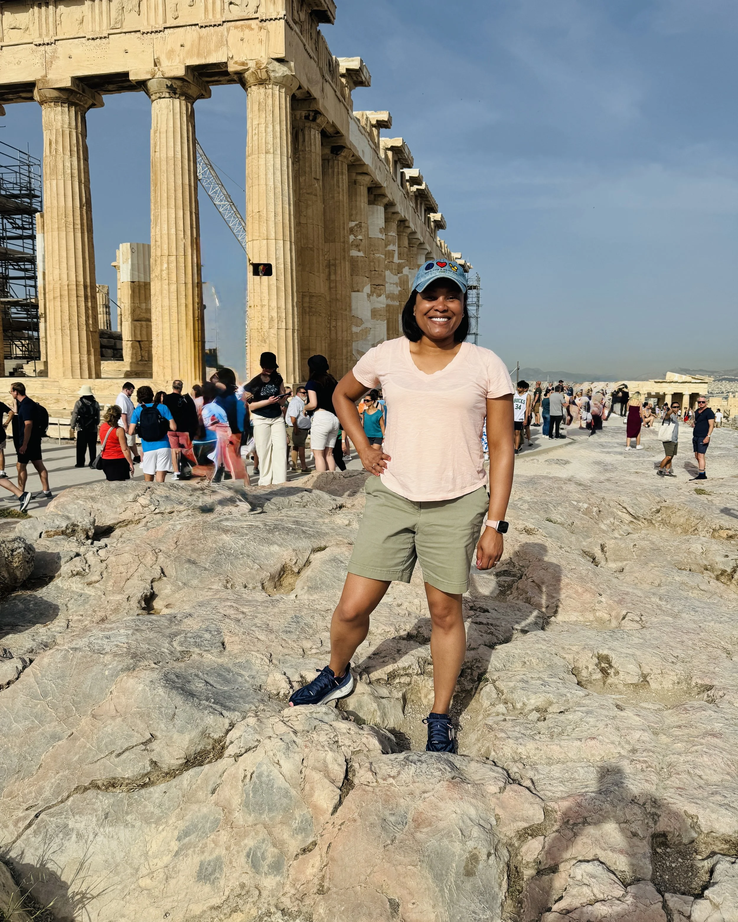Melyssa in Athens, Greece at the Acropolis