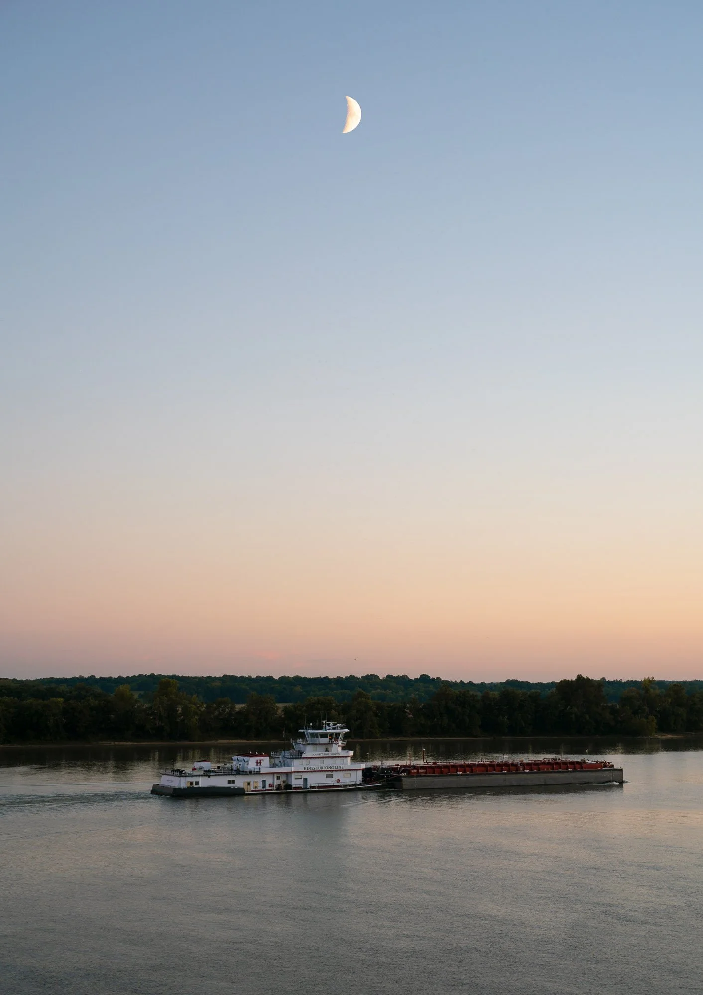 Barge and Moon