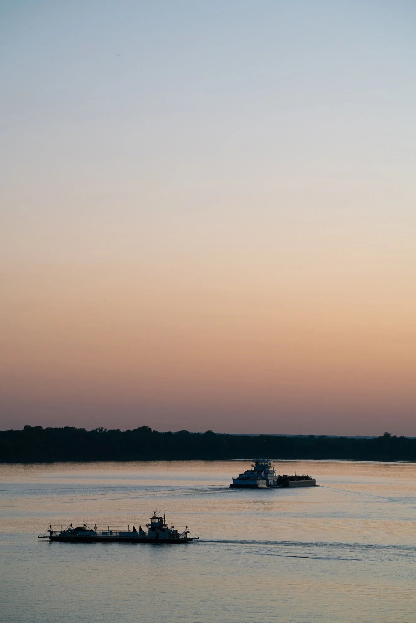 Ferry and Barge