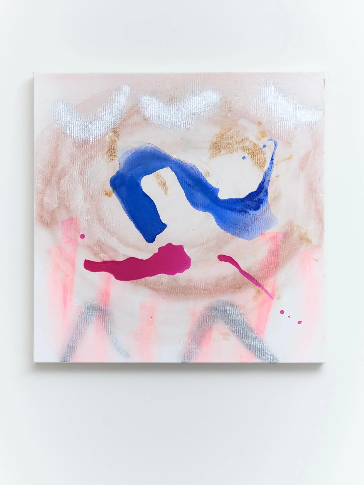 Santorini (2023)
Ink, Spray Paint, and Strawberries (yes, you read that correctly!) on canvas
24X24

A channeled wedding gift for my dear friends @keelyaf @mattsmithers &hellip; May we all continue to be inspired by your love! 

Matt &amp; Keely were