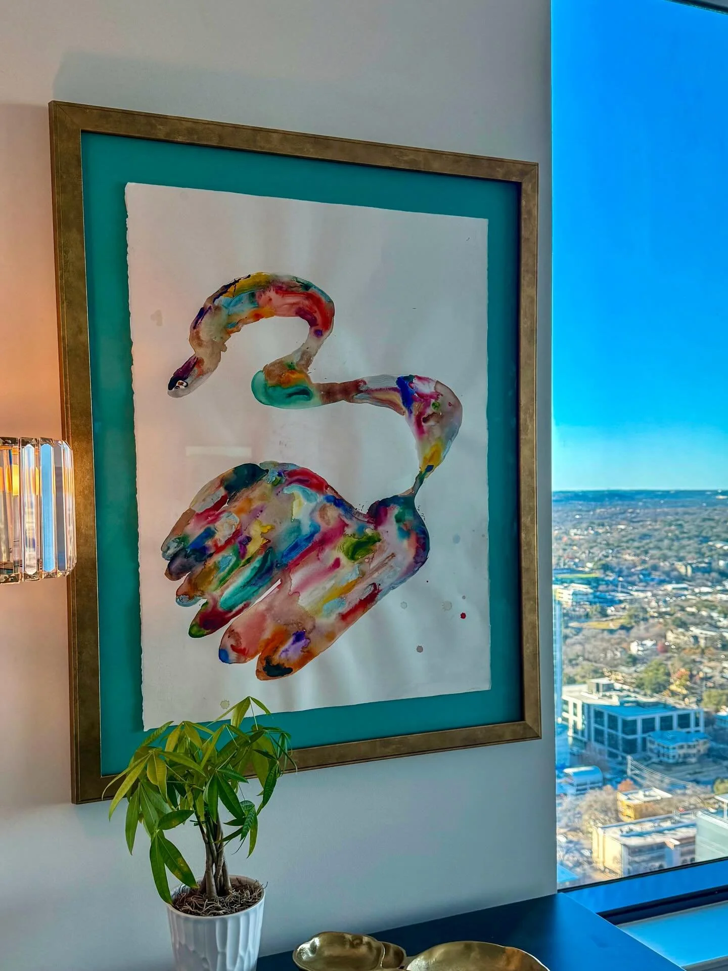 Love seeing my work in its new home 🪄⭐️🪄

This one is called Snake-Swan. A reminder that when we shed our skin and shed what doesn&rsquo;t serve us, we call in the highest form of love for ourselves!!!