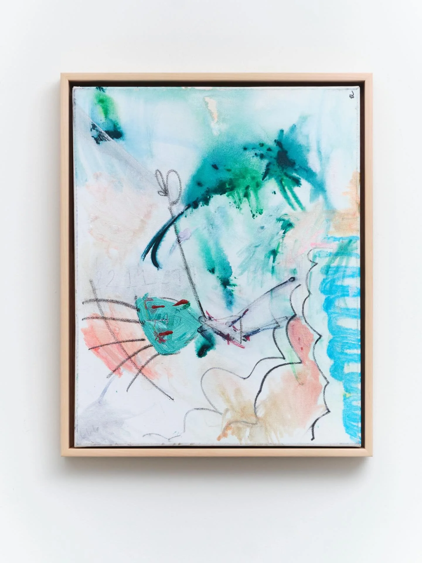 Quantum Healing Code to Improve Memory (221137)
Ink, pastel, spray paint on Canvas
16x20 in oak shadowbox frame

This is a quantum code to improve memory. You can write the numerical sequence (221137) on a piece of paper and place it under your pillo