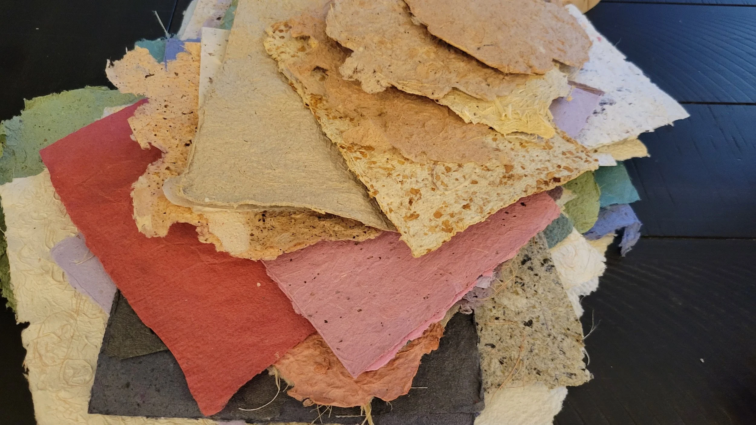 Flat is boring! Create textured paper from recycling.