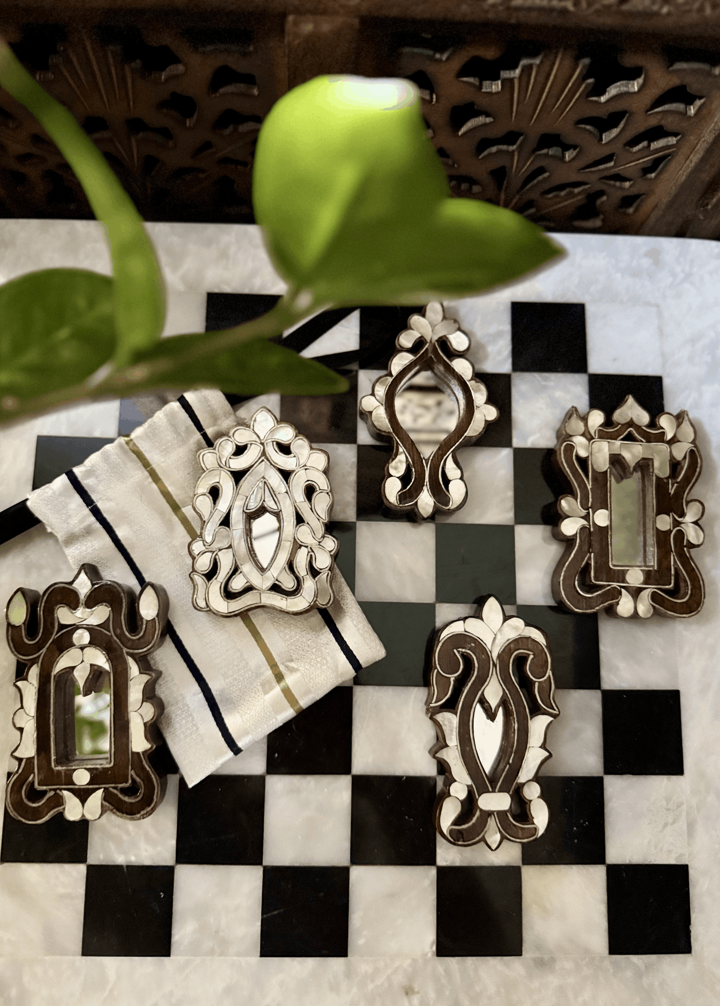 Compact Mother-of-Pearl Mirror