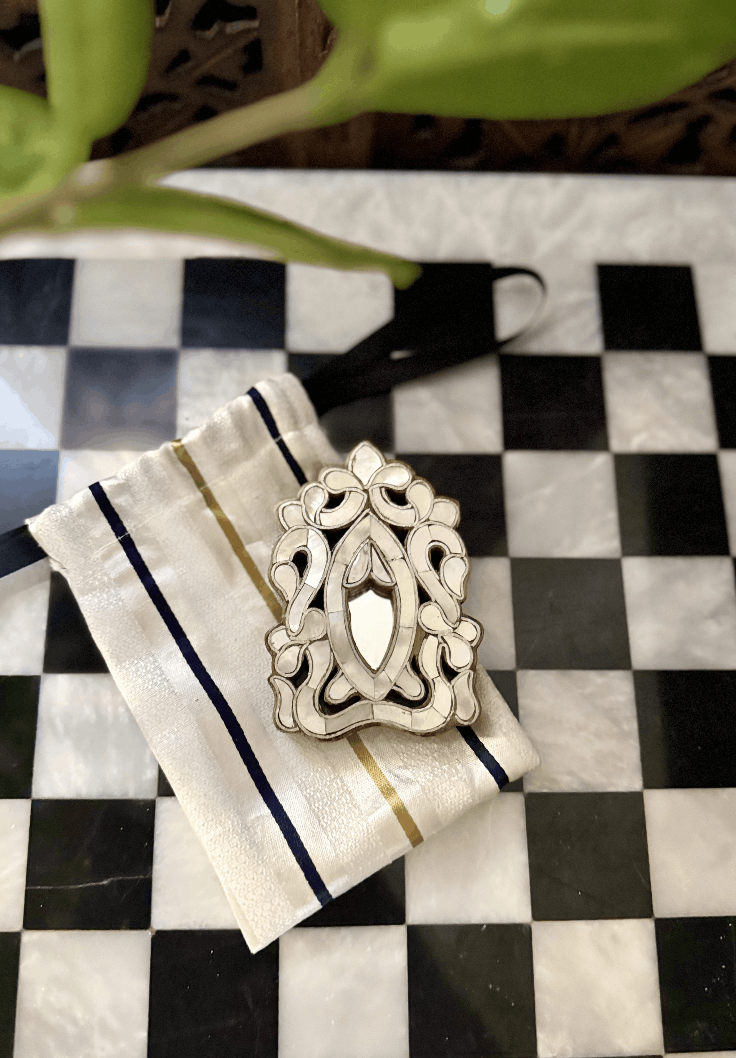 Compact Mother-of-Pearl Mirror