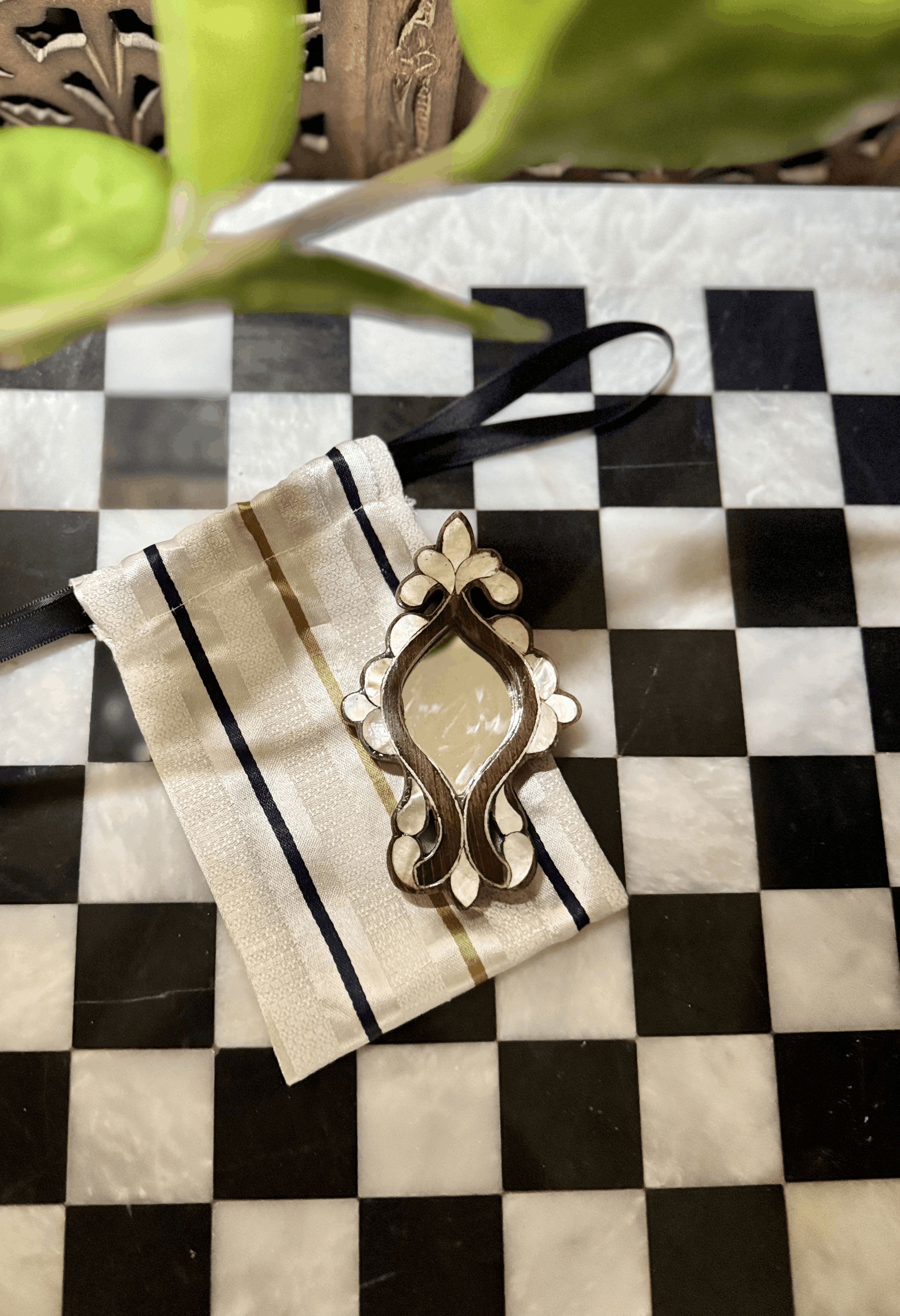 Compact Mother-of-Pearl Mirror