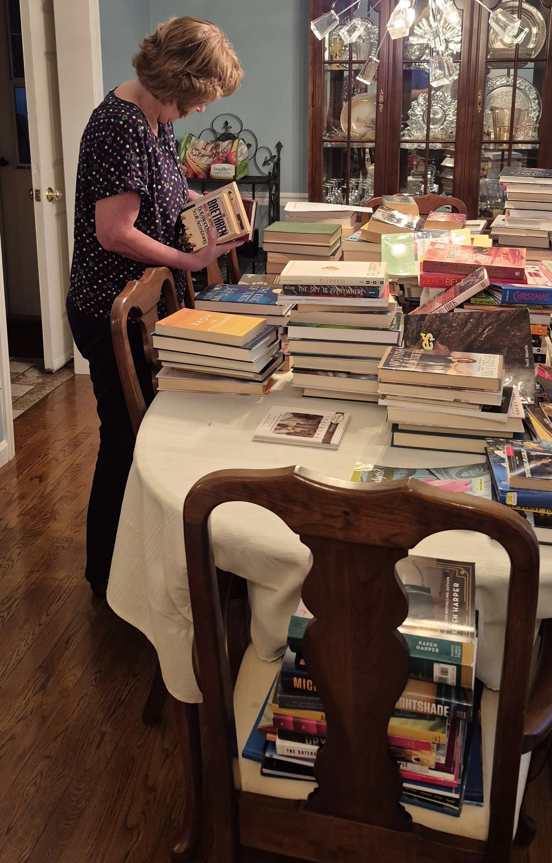 March 2026: HADC members sort books donated to Mountville Library