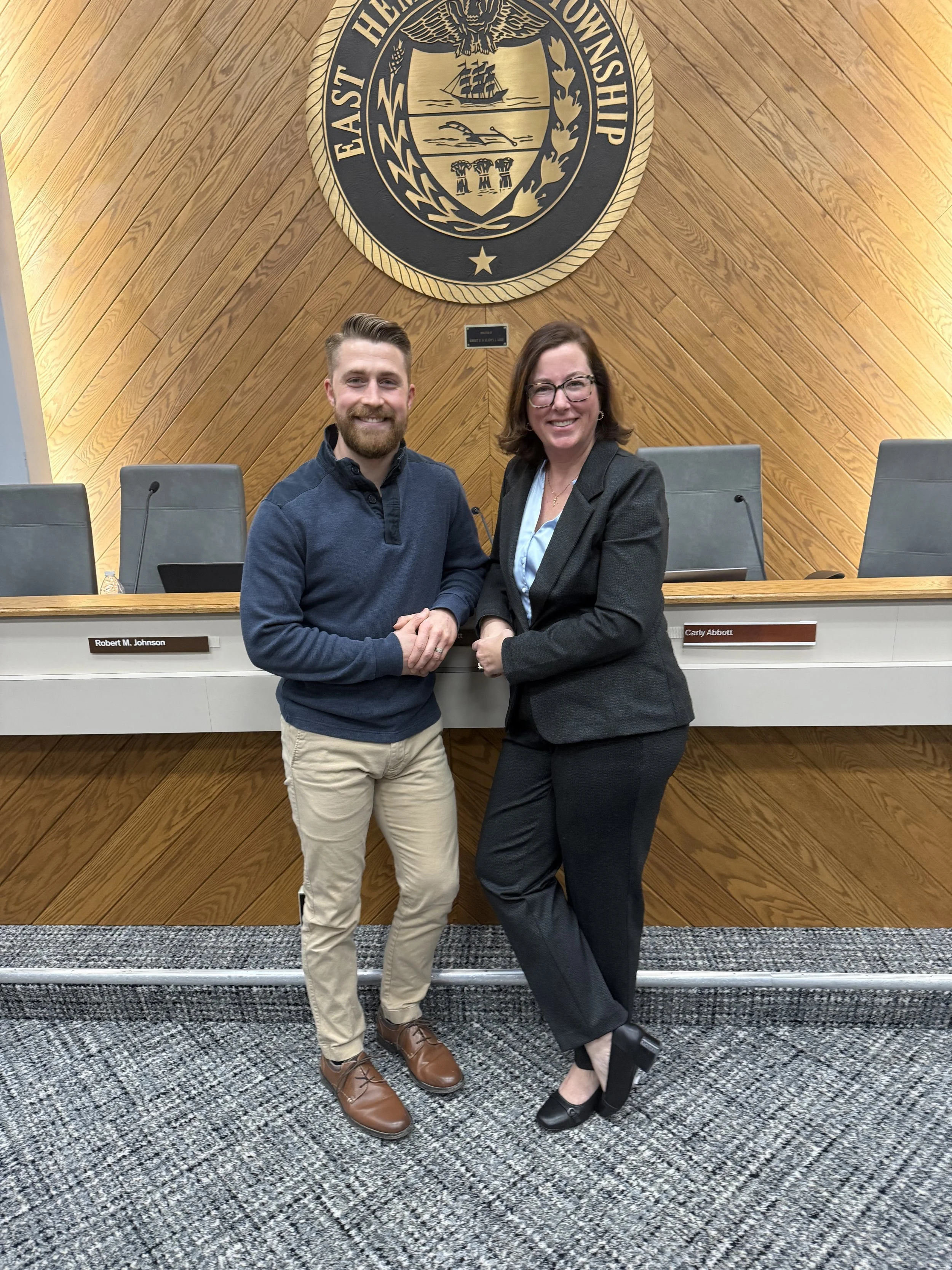East Hempfield Township Supervisors Abbott and Landis take oath of office