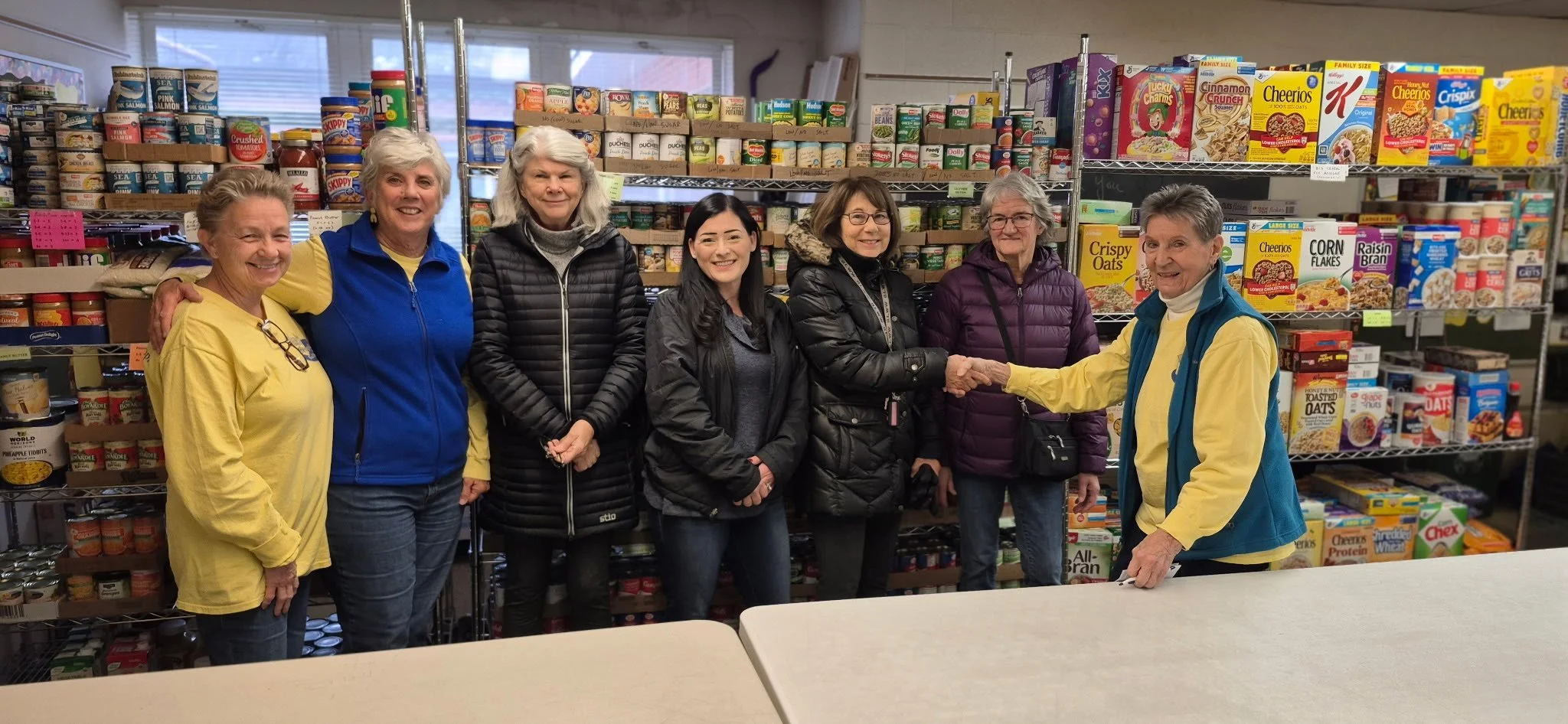 December 2025: Hempfield Food Pantry thanks members of HADC for collecting food