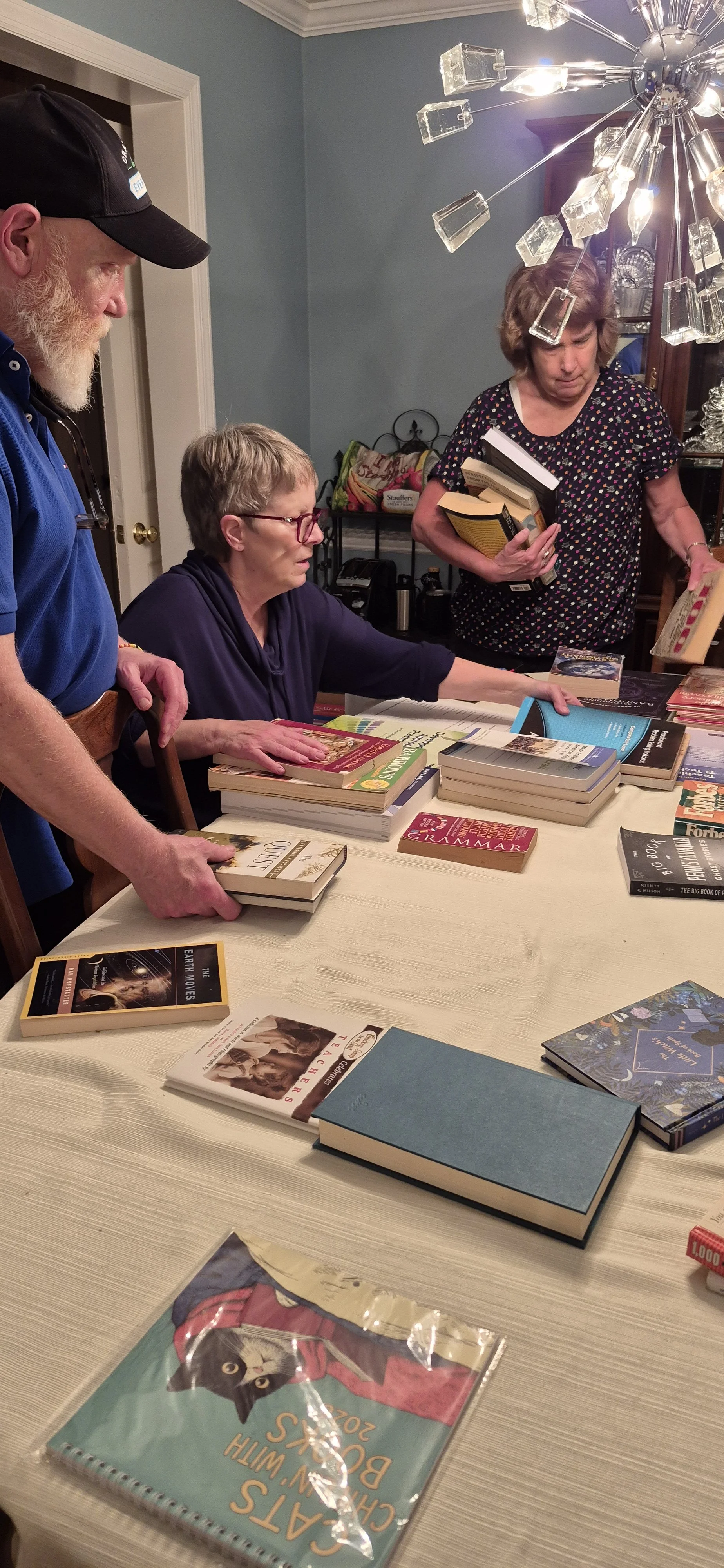 March 2026: HADC members sort books donated to Mountville Library