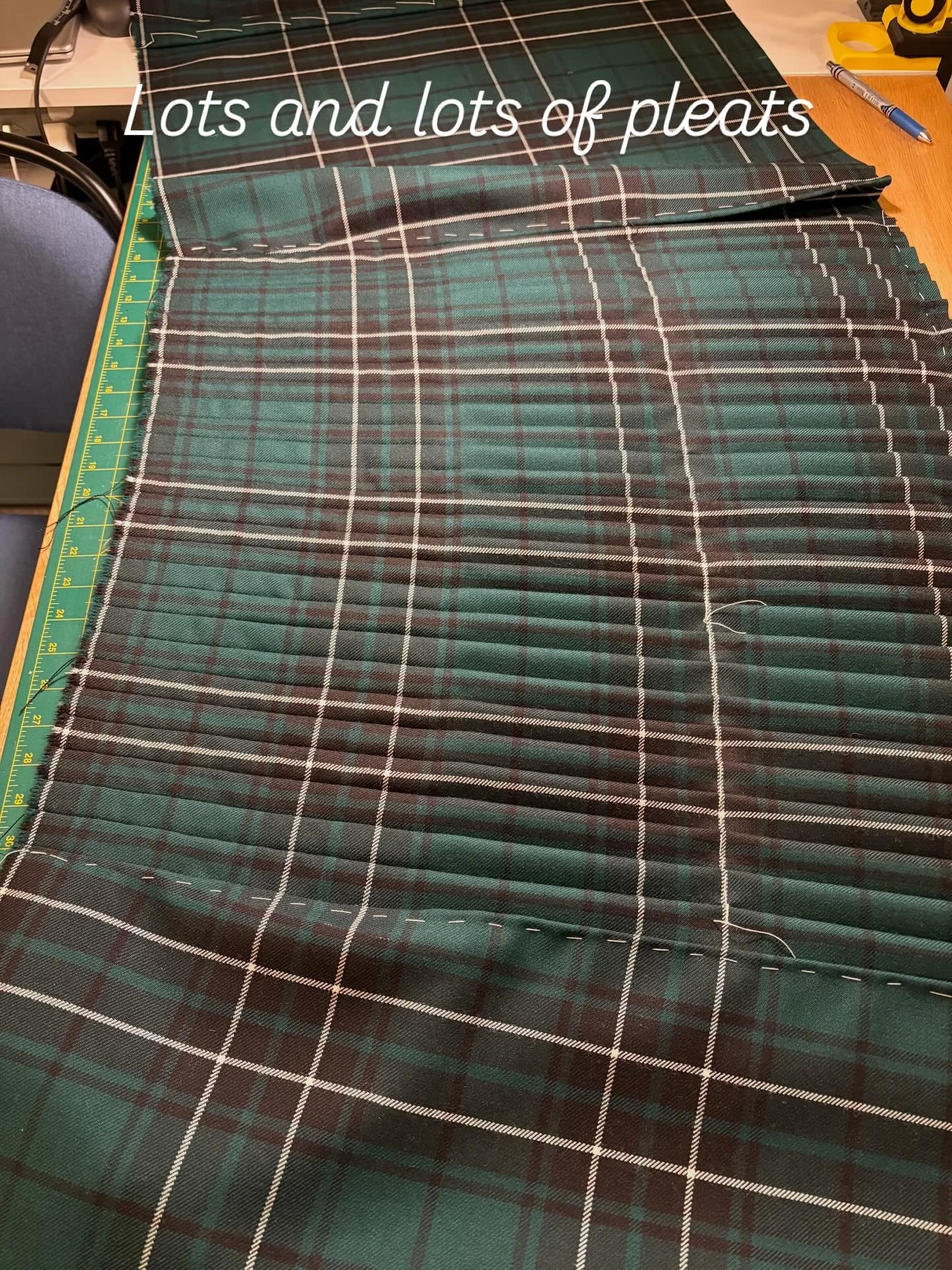 A lot of progress working around holiday activities. Only the lining to do, and final pressing.