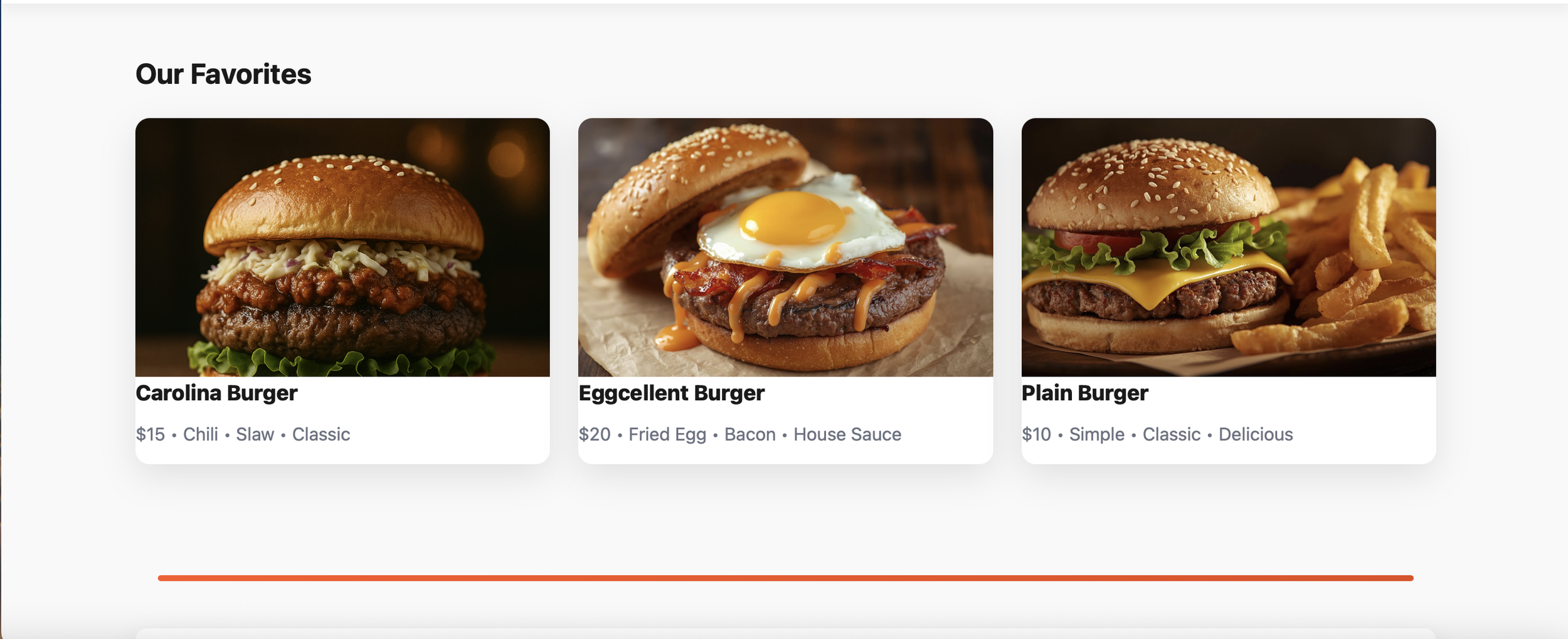 Interactive menu display with photos, pricing, and descriptions for a better customer experience.