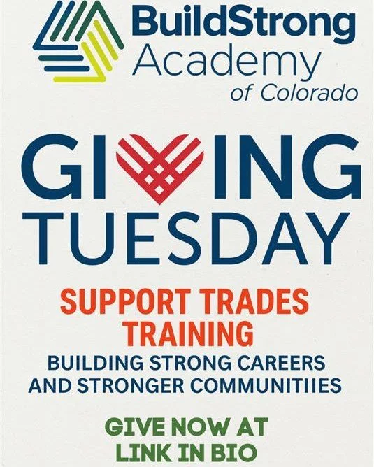 TODAY IS THE DAY! 🎉
It's Giving Tuesday and we're on a mission to raise $15,000 to support construction training that changes lives.
Your gift today helps provide: 
✅ Safety equipment and training materials 
✅ Job placement and career coaching 
✅ In