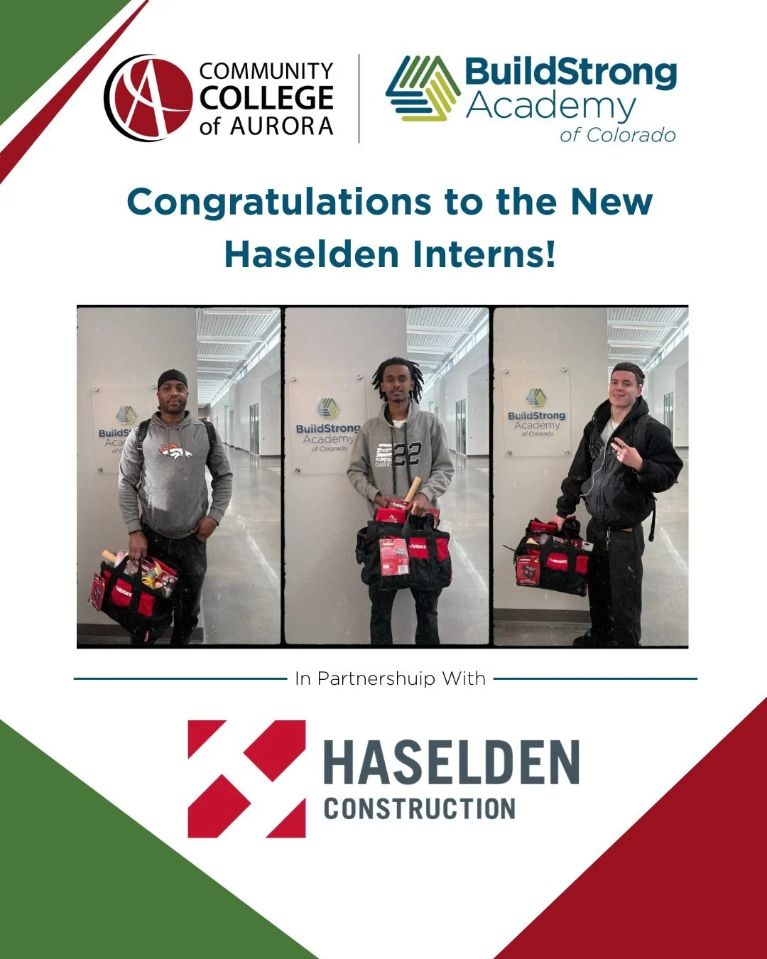We are so proud of each of you and excited to see what&rsquo;s ahead on your construction journey.

A huge thank you to @haselden_construction for partnering with us, taking the time to support our students through their interview practice, mentorshi