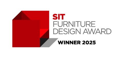 SIT Furniture Design Award Winner 2025 logo with a red geometric shape and black text.- Tatiana Sheveleva-CHAPI Design-Award